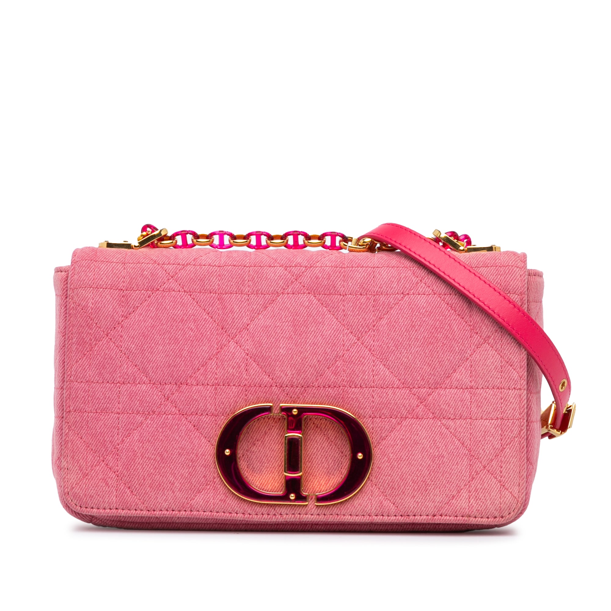 Dior Medium Denim Macrocannage Caro Bag - image 1