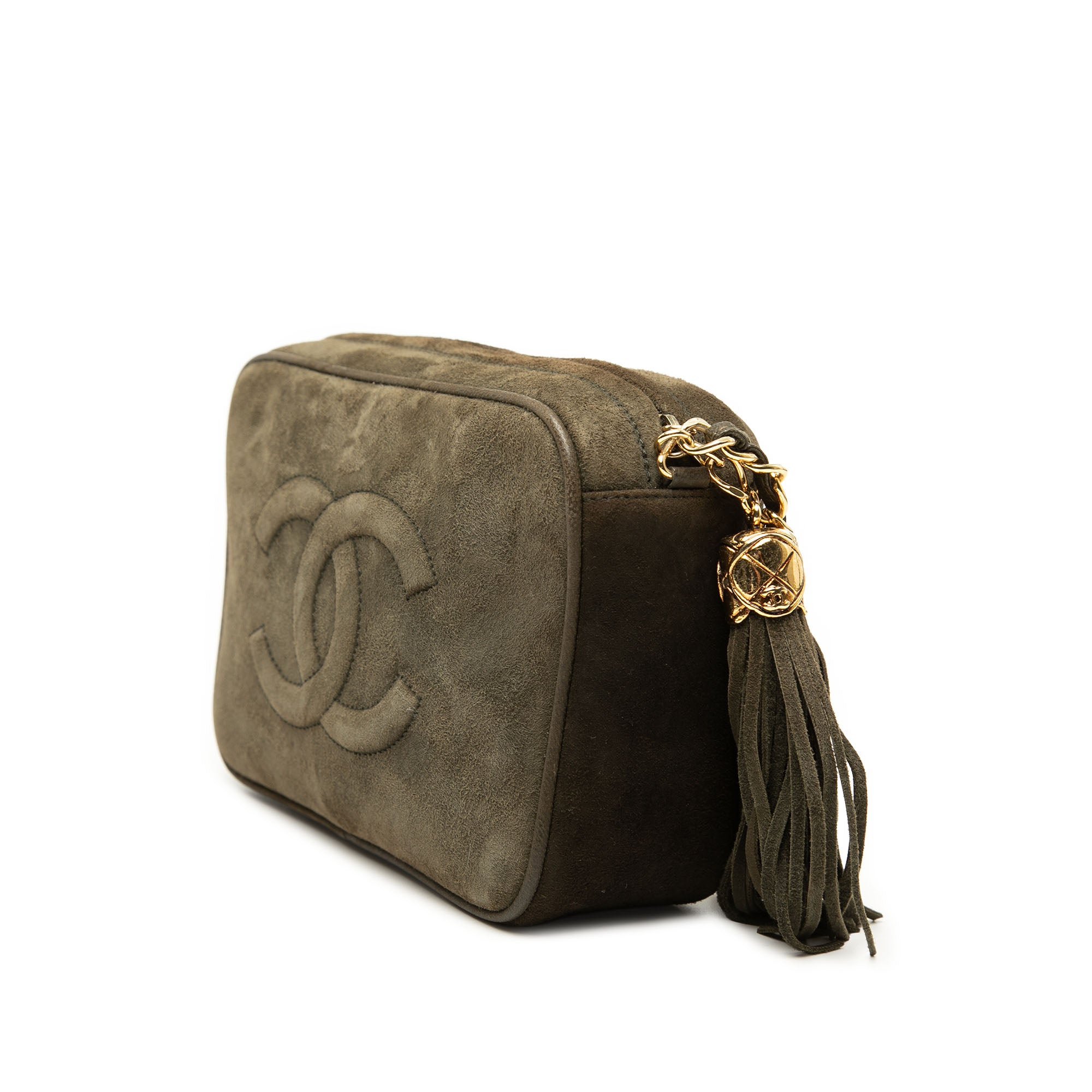 Chanel CC Suede Tassel Camera Bag - image 2