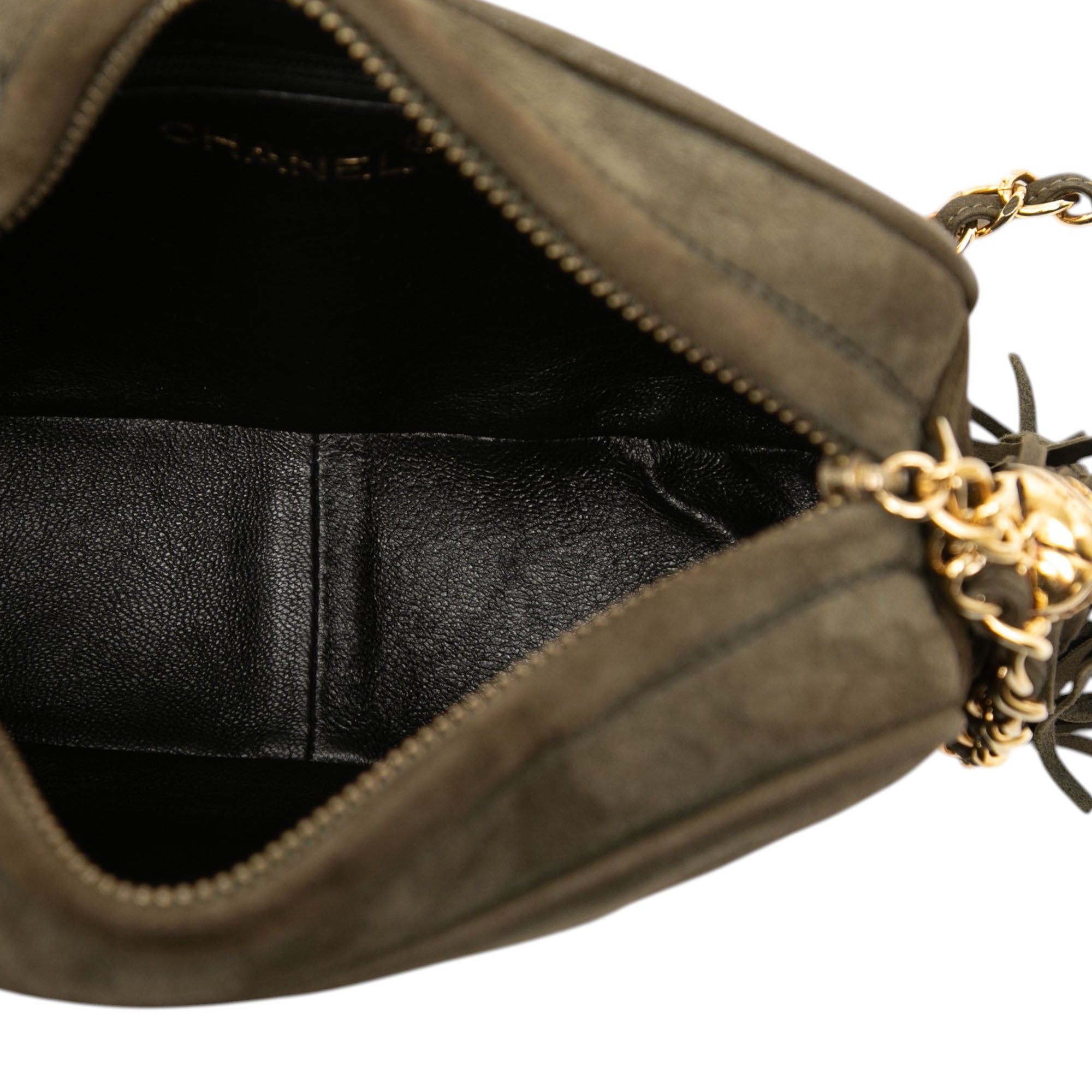 Chanel CC Suede Tassel Camera Bag - image 4