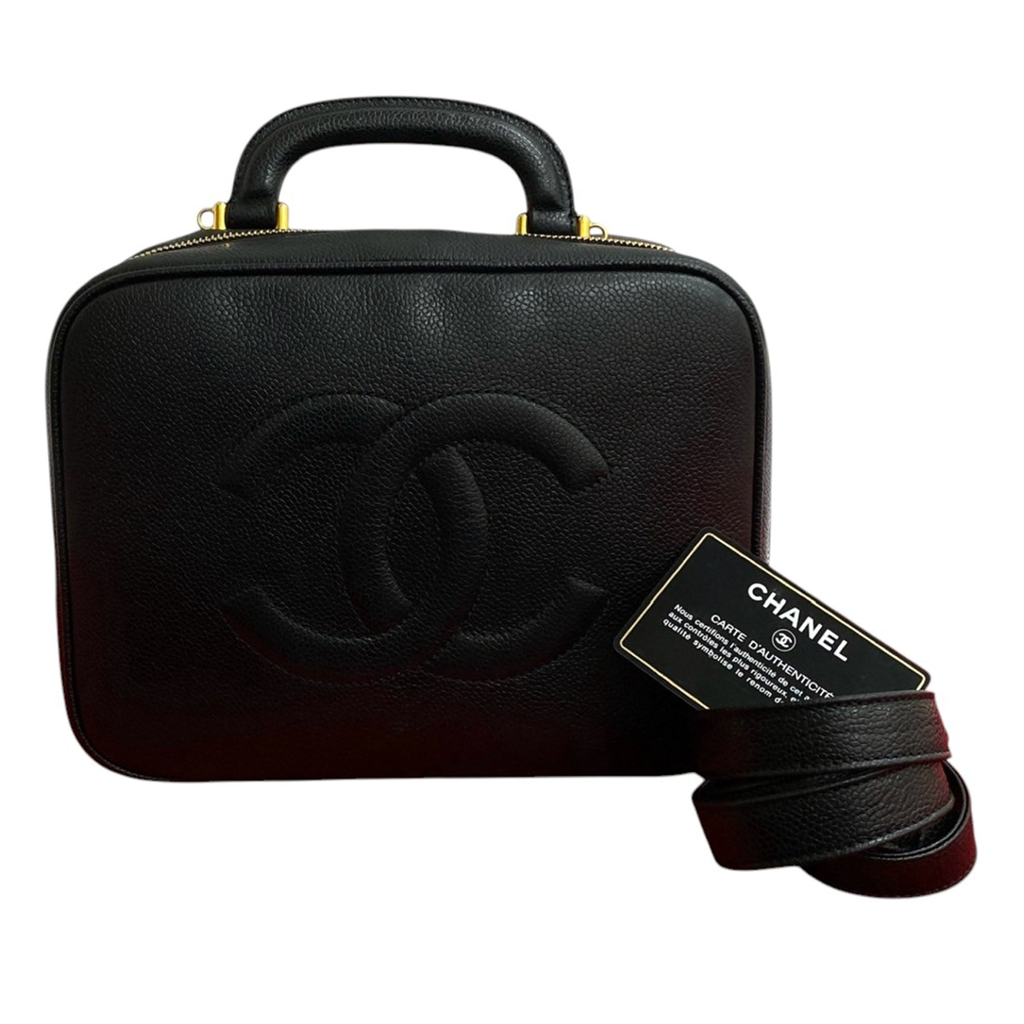 Chanel CC Caviar Vanity Case - image 10