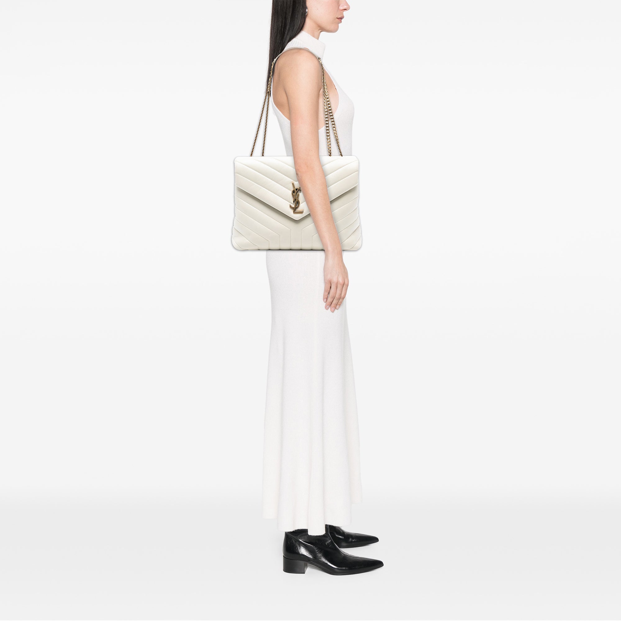 Saint Laurent Large Matelasse Calfskin Monogram LouLou Shoulder Bag - image 7