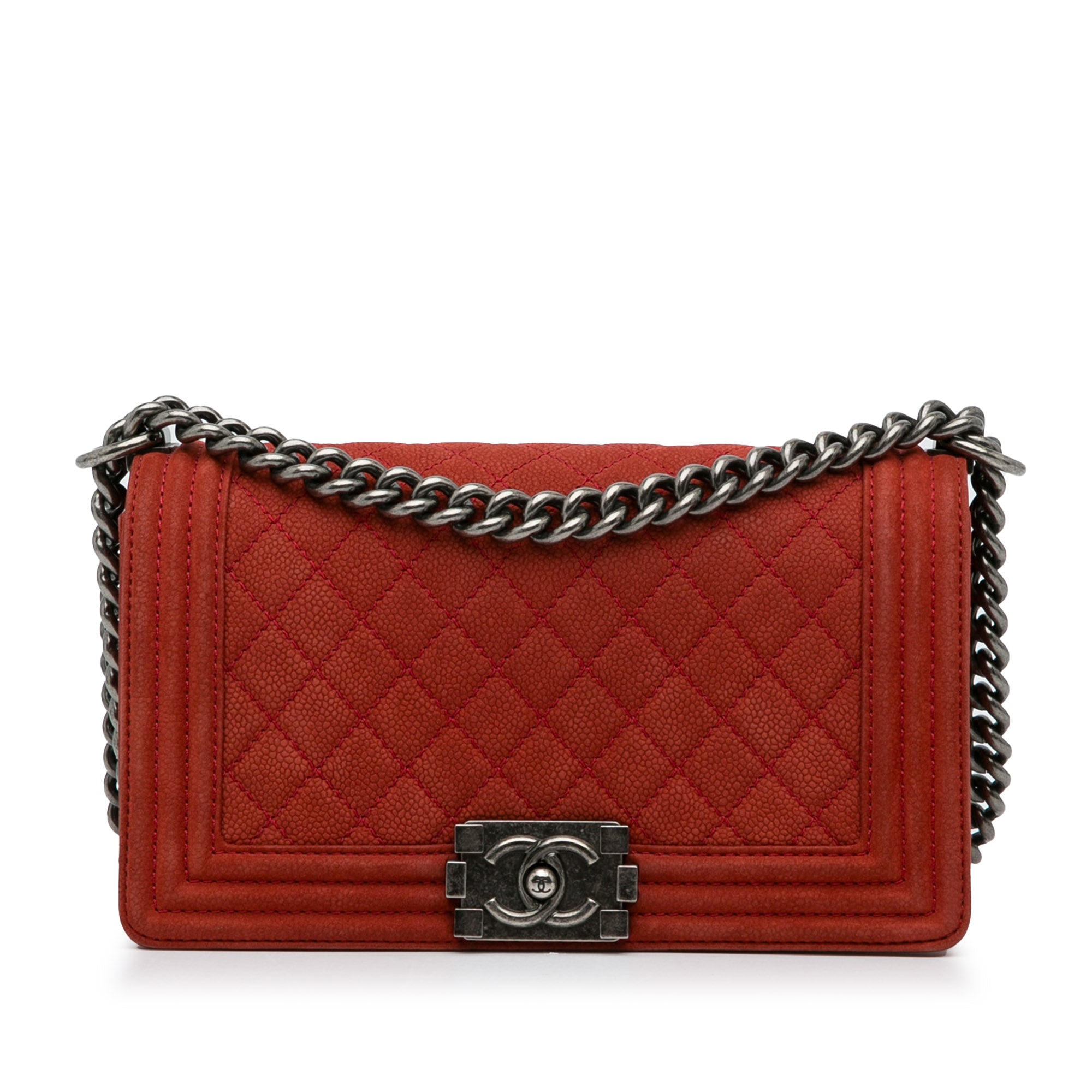Chanel Old Medium Quilted Caviar Boy Flap - image 1