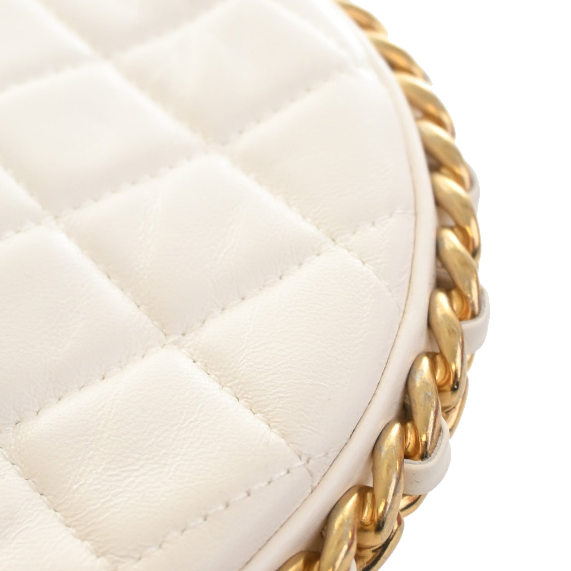 Chanel Mini Lambskin Round Camellia Clutch - image 11