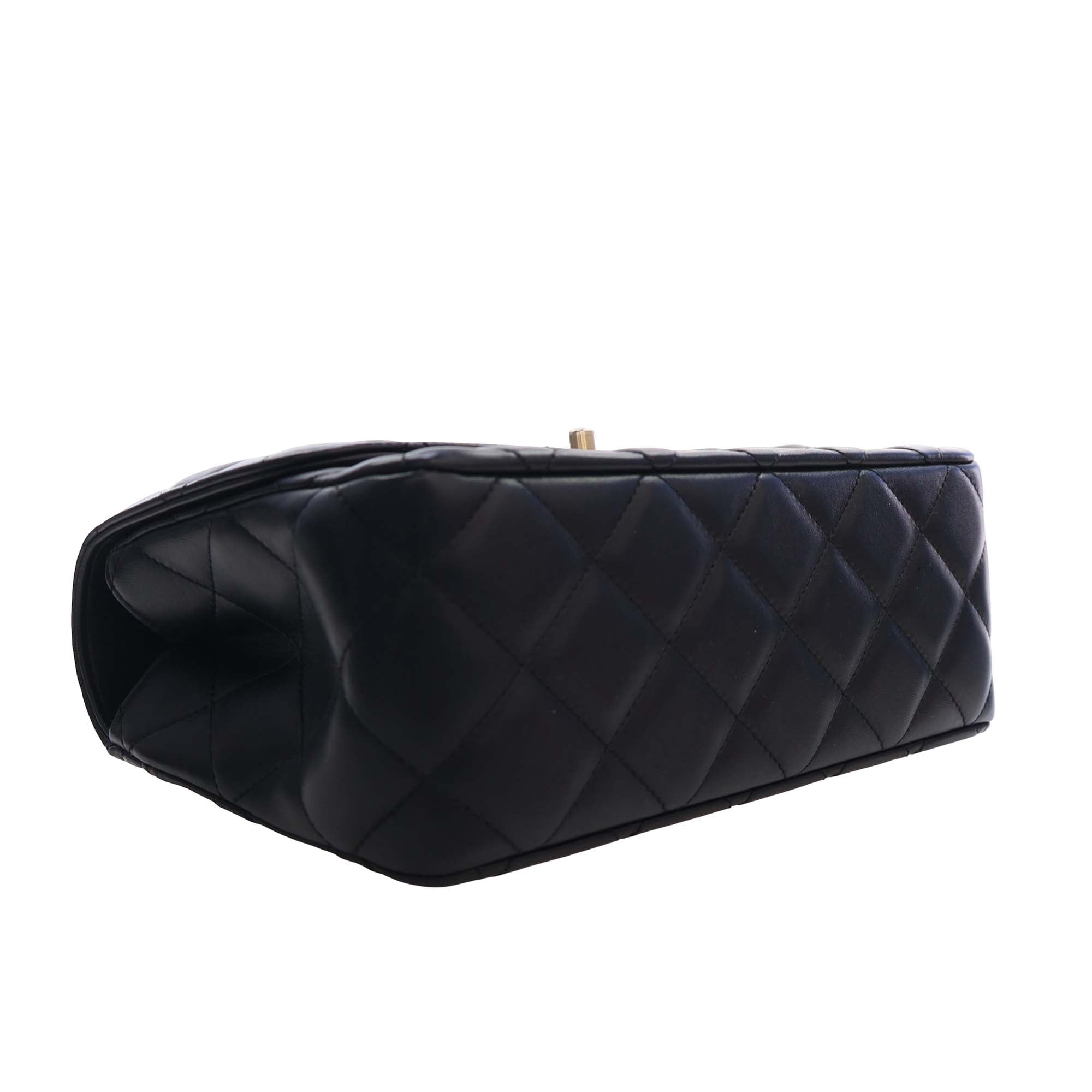 Chanel CC Quilted Lambskin Metal Twist Top Handle Flap - image 10