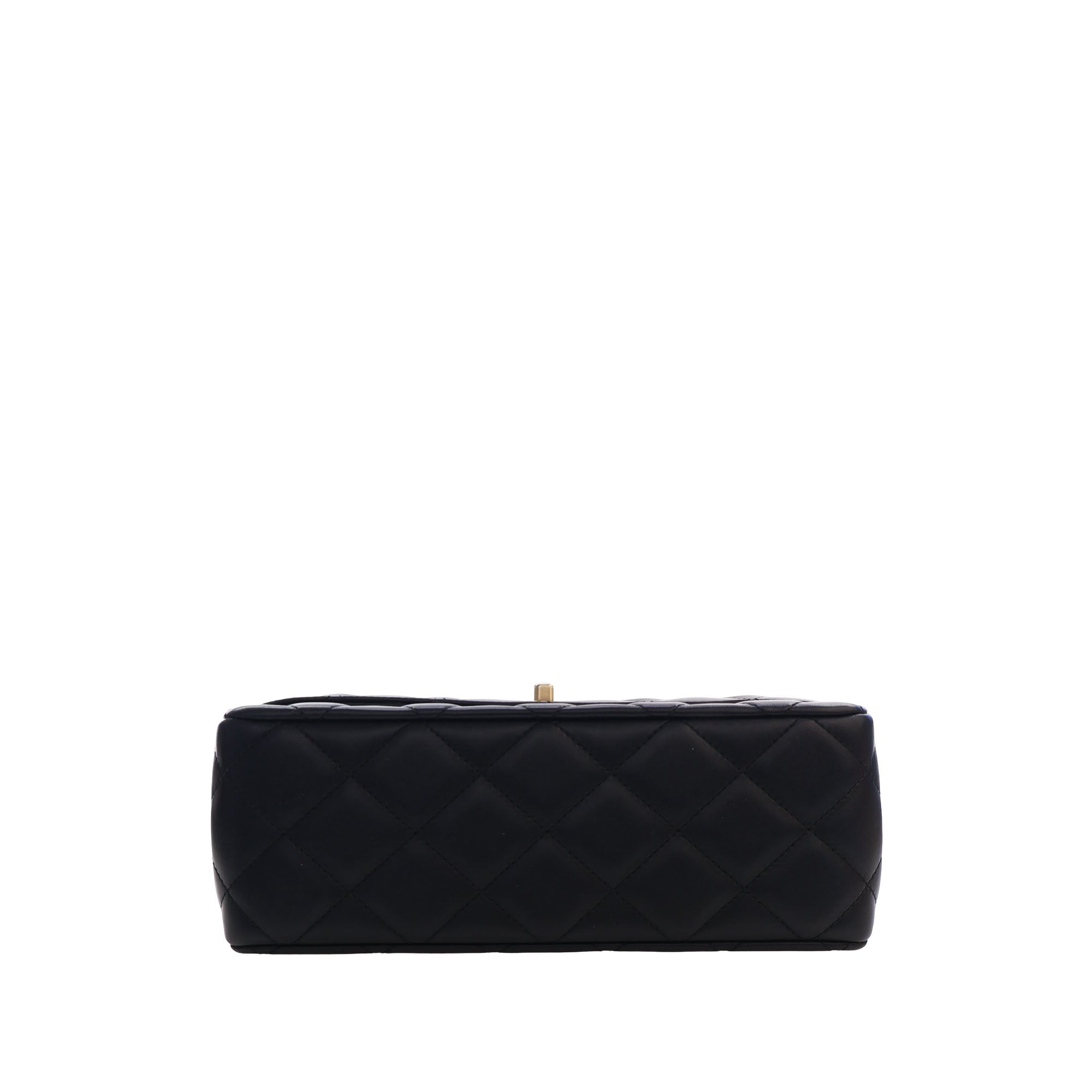 Chanel CC Quilted Lambskin Metal Twist Top Handle Flap - image 3