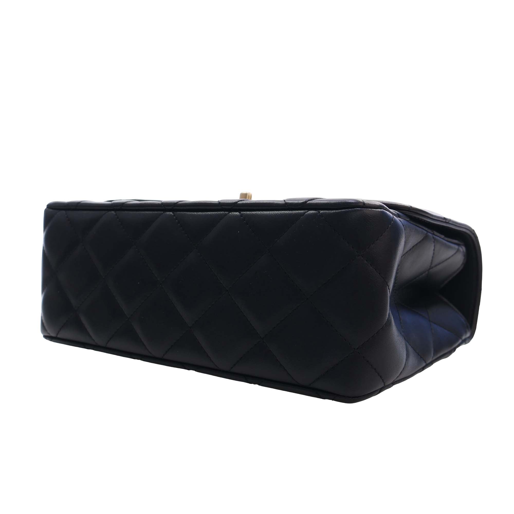 Chanel CC Quilted Lambskin Metal Twist Top Handle Flap - image 9