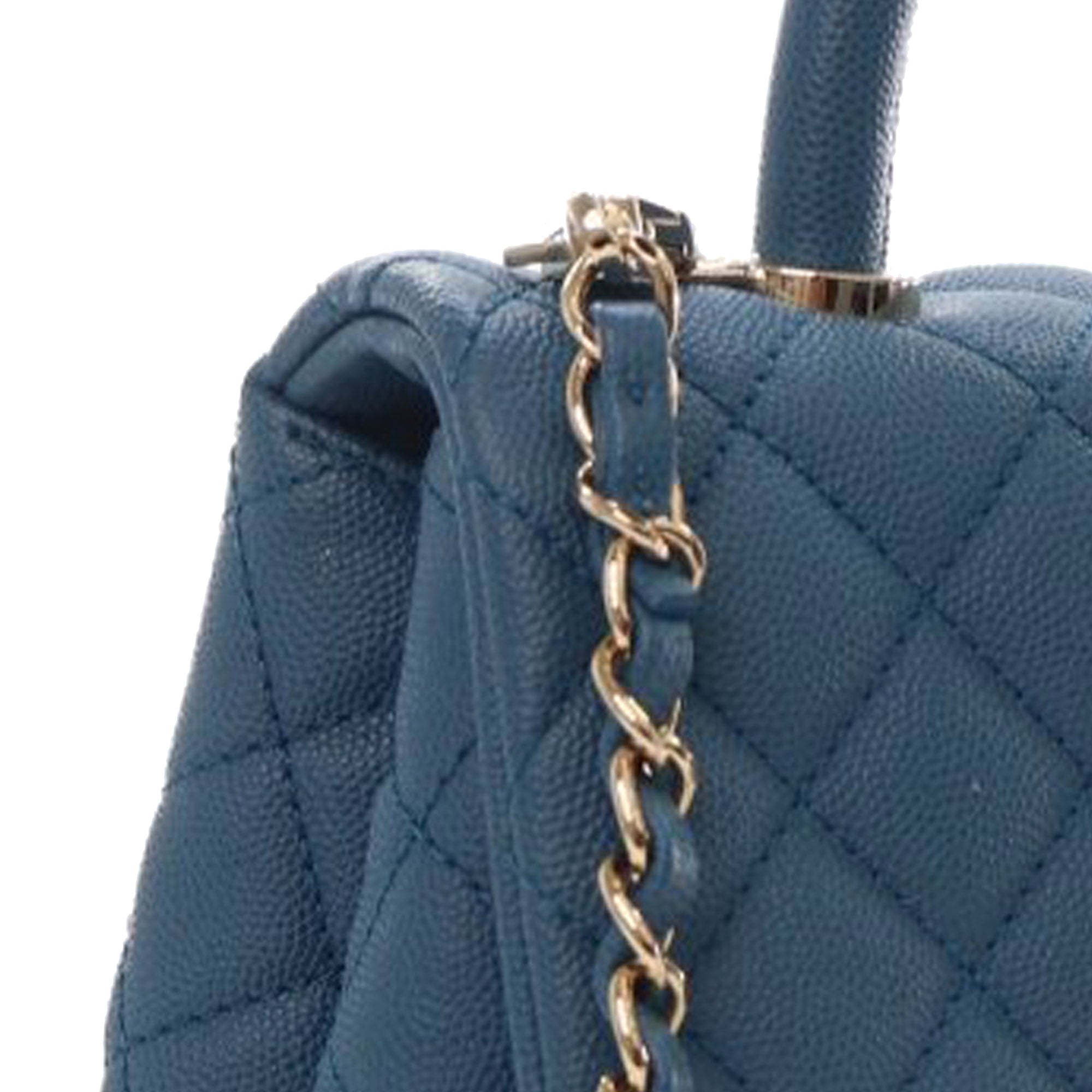 Chanel Small Caviar Coco Top Handle Bag - image 13