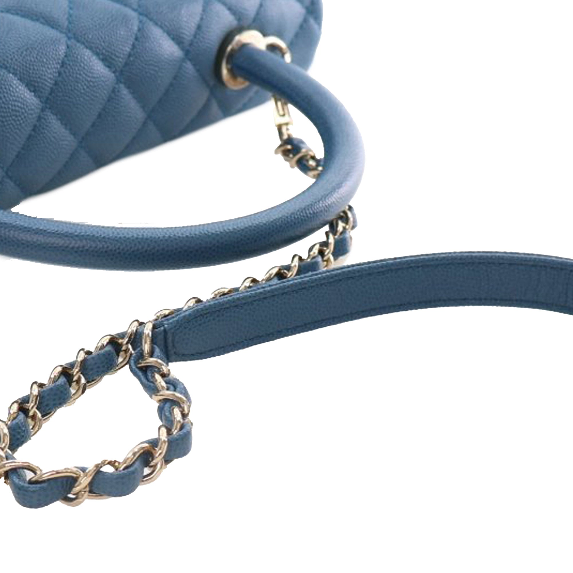 Chanel Small Caviar Coco Top Handle Bag - image 14