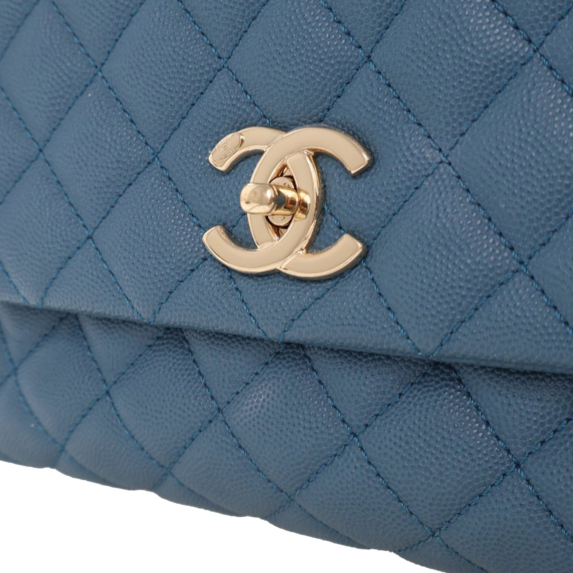 Chanel Small Caviar Coco Top Handle Bag - image 5
