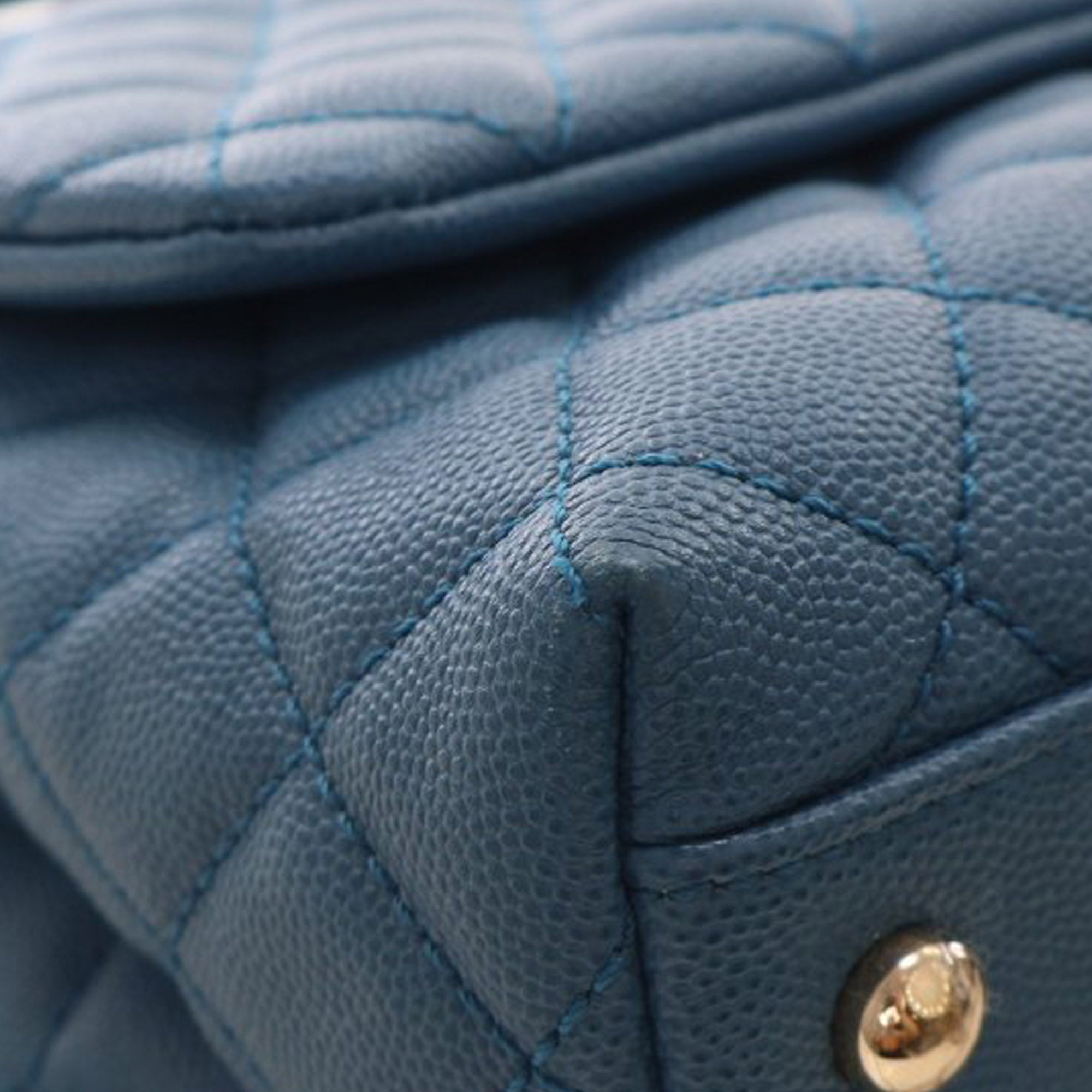 Chanel Small Caviar Coco Top Handle Bag - image 9