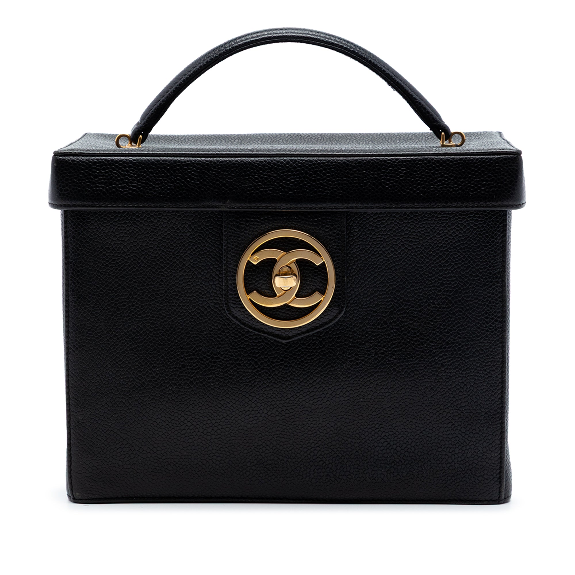 Chanel CC Caviar Vanity Box Case - image 1