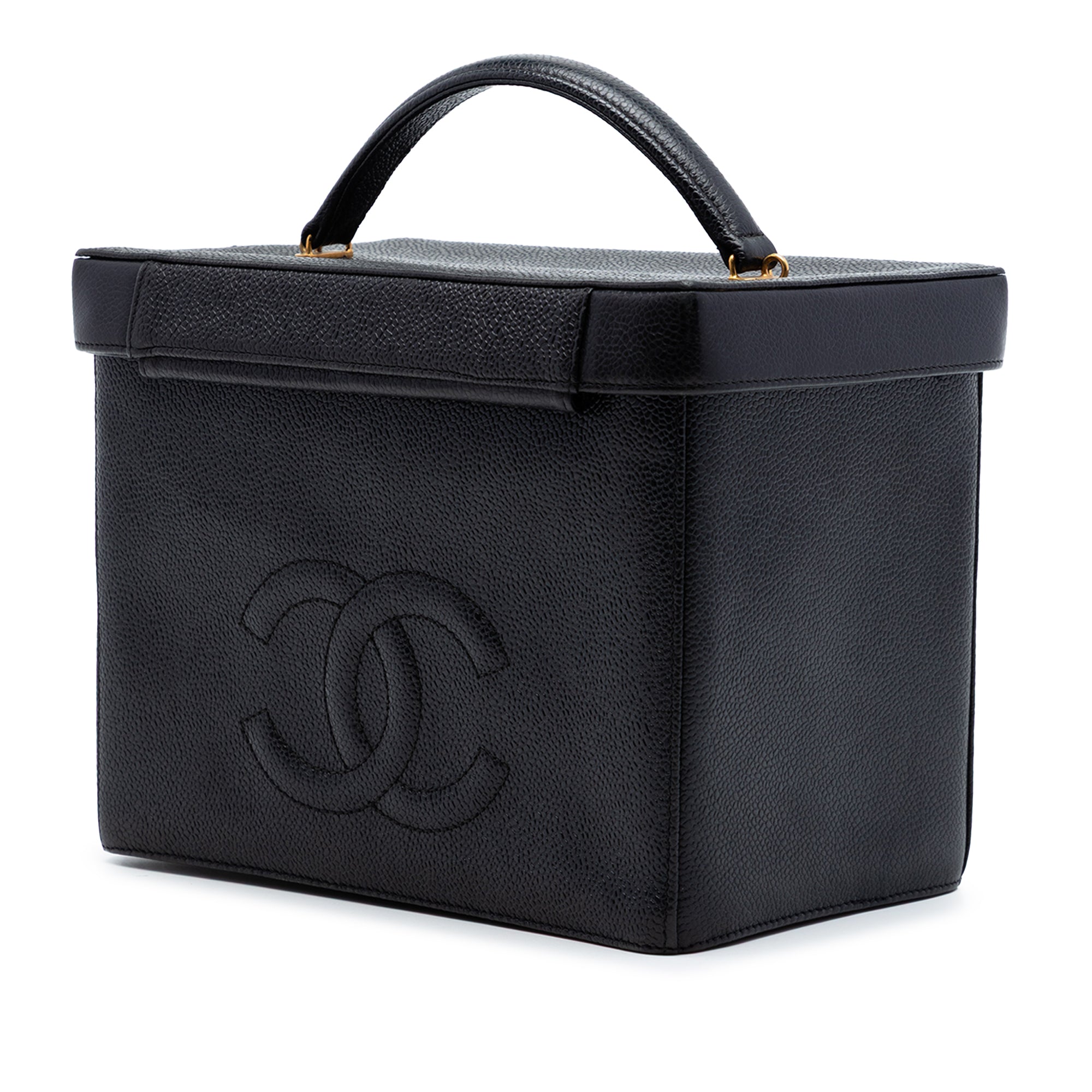Chanel CC Caviar Vanity Box Case - image 2