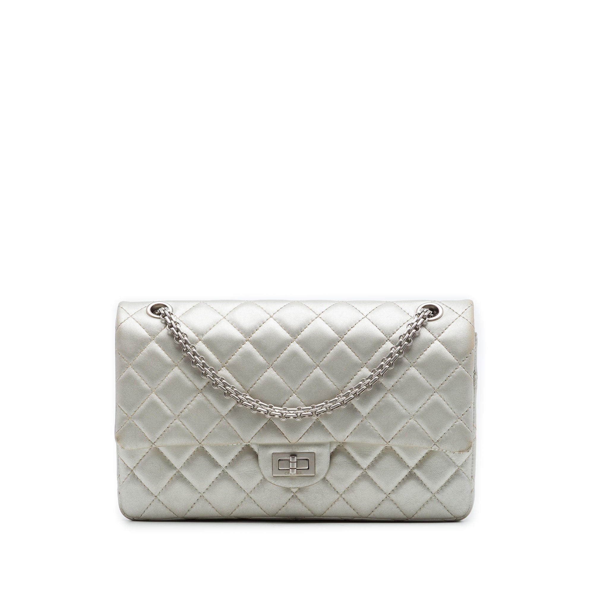 Chanel Quilted Metallic Aged Calfskin Reissue 2.55 Double Flap 226 - image 1