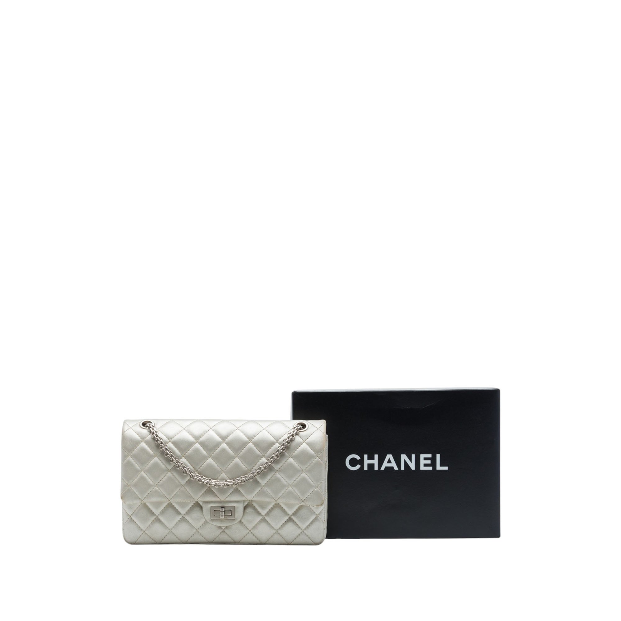 Chanel Quilted Metallic Aged Calfskin Reissue 2.55 Double Flap 226 - image 7