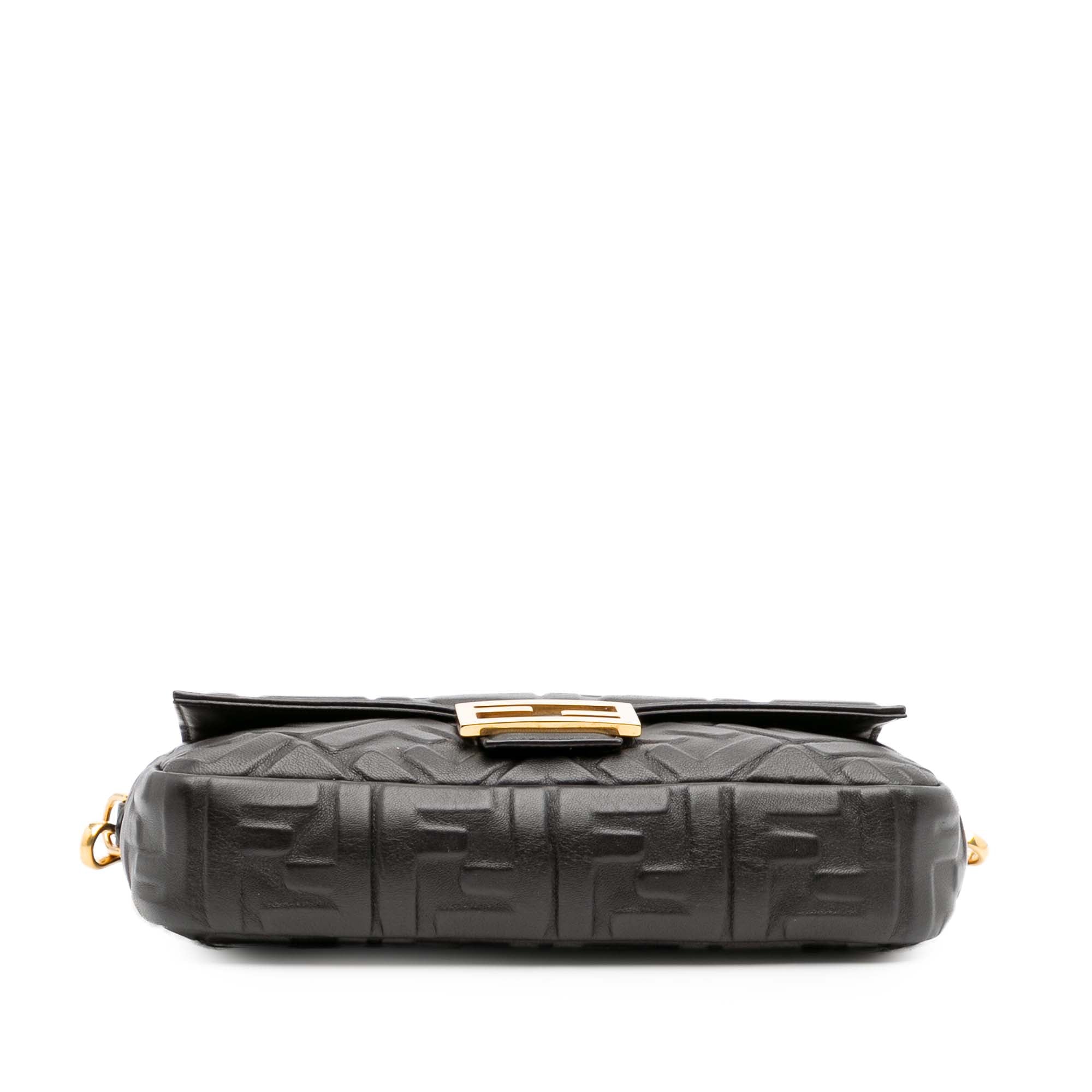 Fendi Zucca Embossed Leather Baguette Satchel - image 3