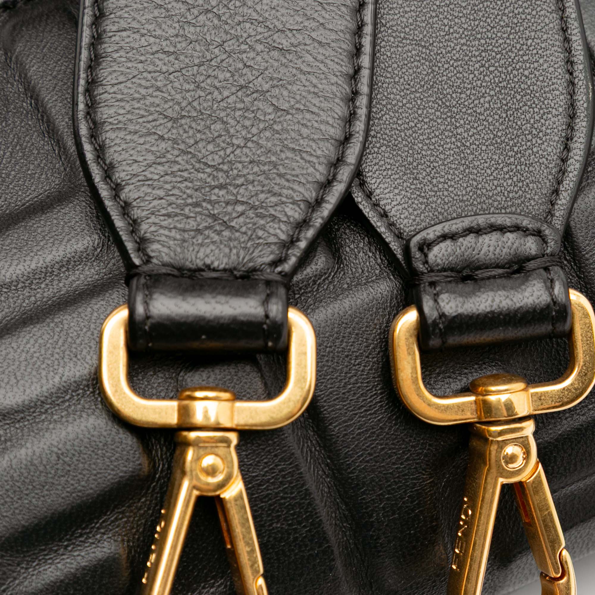 Fendi Zucca Embossed Leather Baguette Satchel - image 8