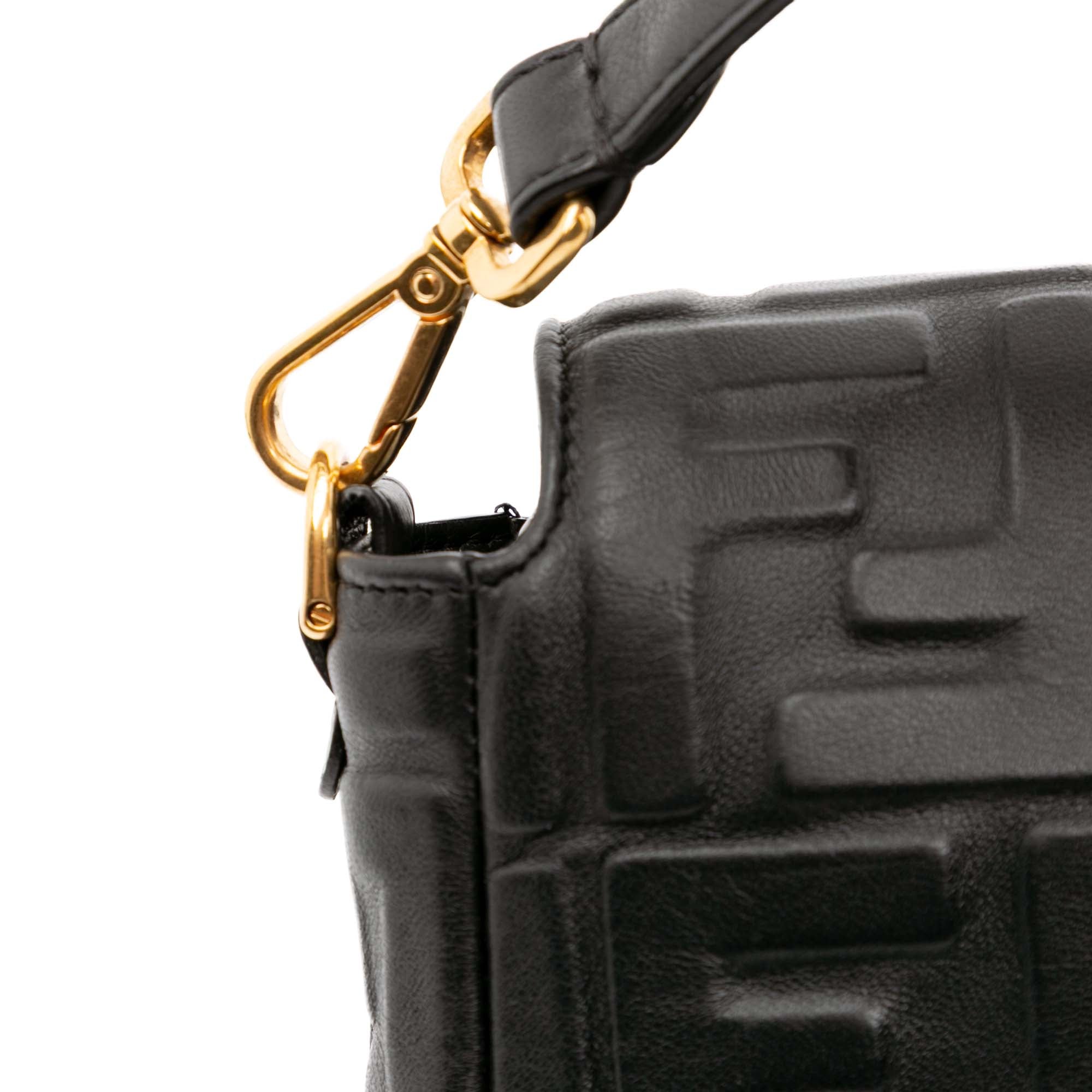 Fendi Zucca Embossed Leather Baguette Satchel - image 9