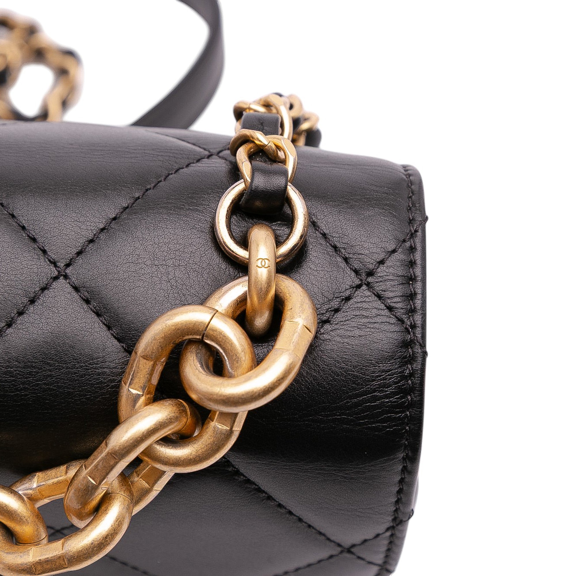 Chanel Mini CC Quilted Calfskin Round Moon Messenger Flap - image 11