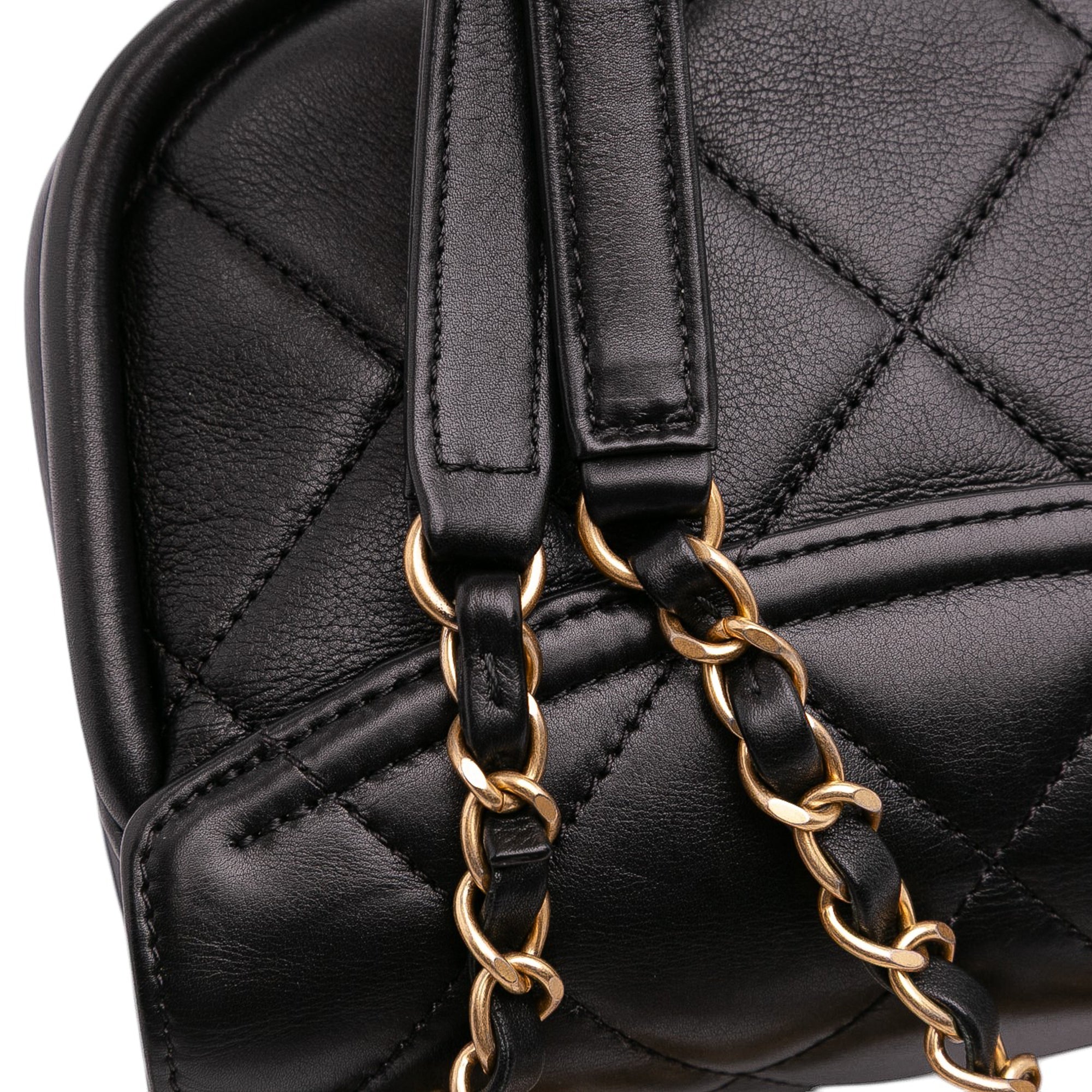 Chanel Mini CC Quilted Calfskin Round Moon Messenger Flap - image 12