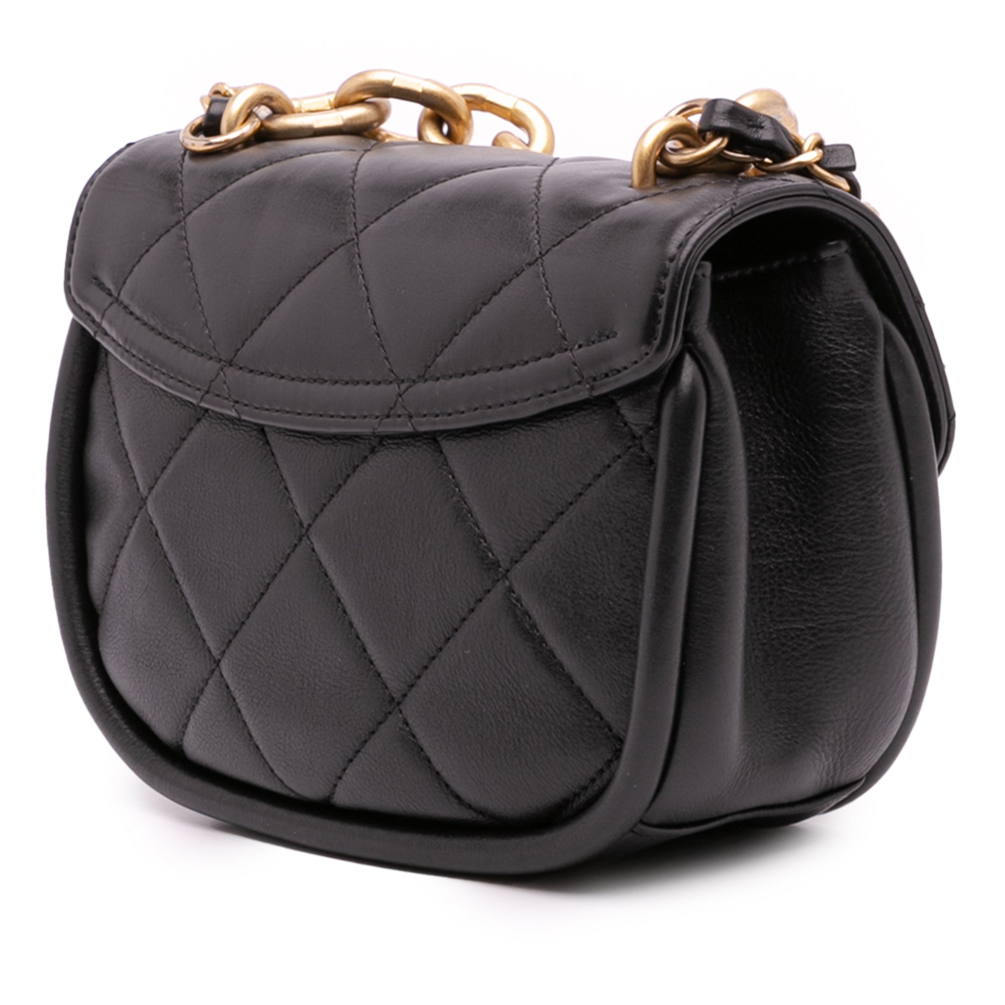 Chanel Mini CC Quilted Calfskin Round Moon Messenger Flap - image 2