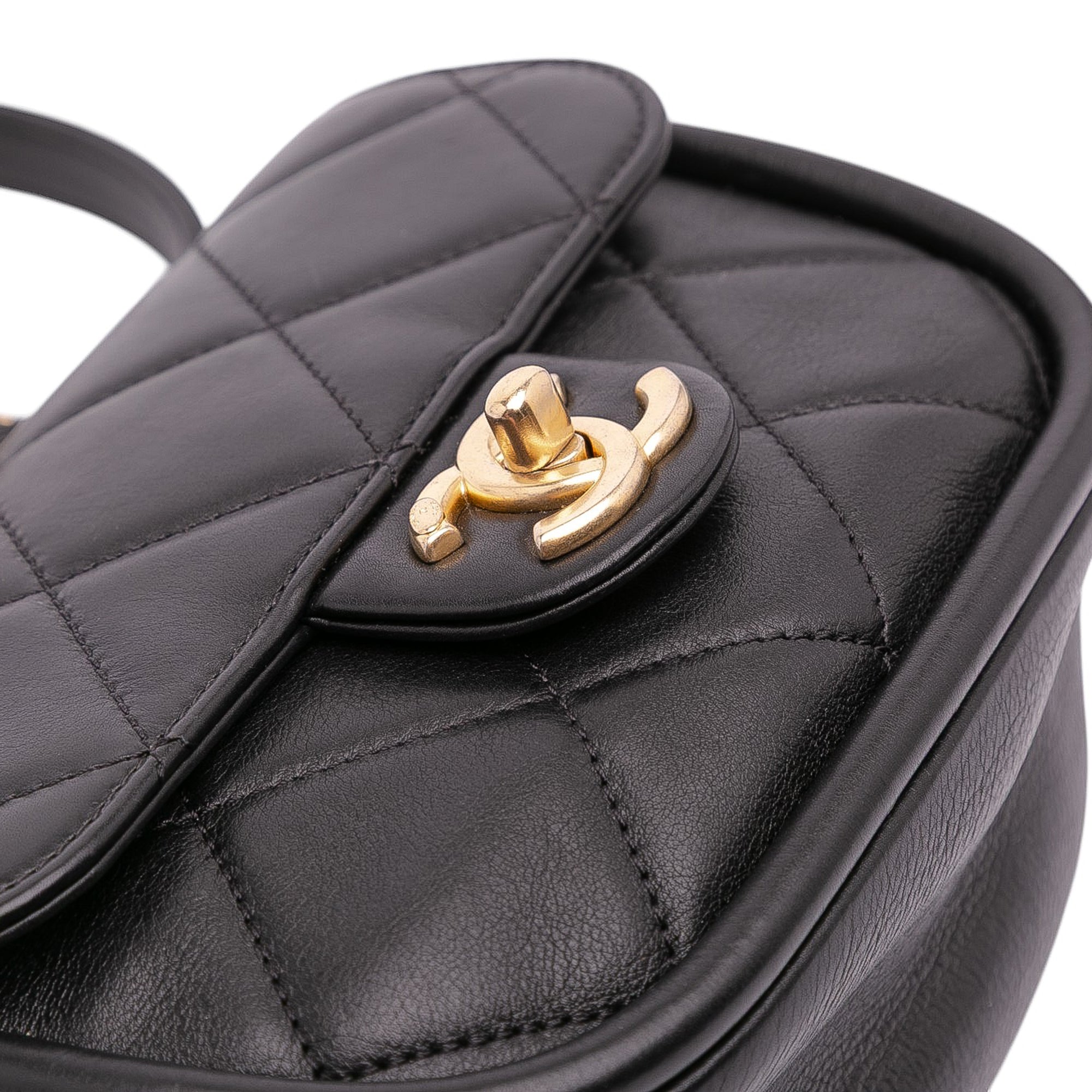 Chanel Mini CC Quilted Calfskin Round Moon Messenger Flap - image 8