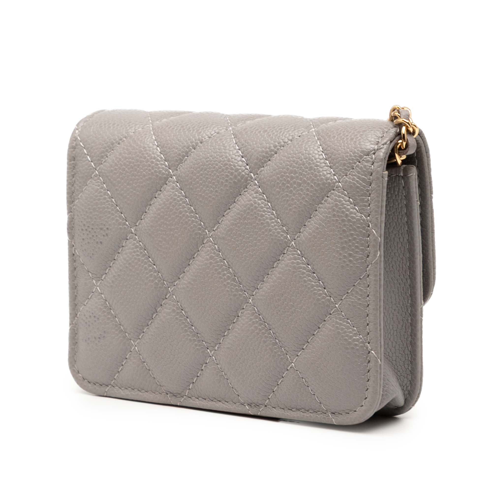 Chanel CC Quilted Caviar Miss Coco Clutch With Chain - image 2