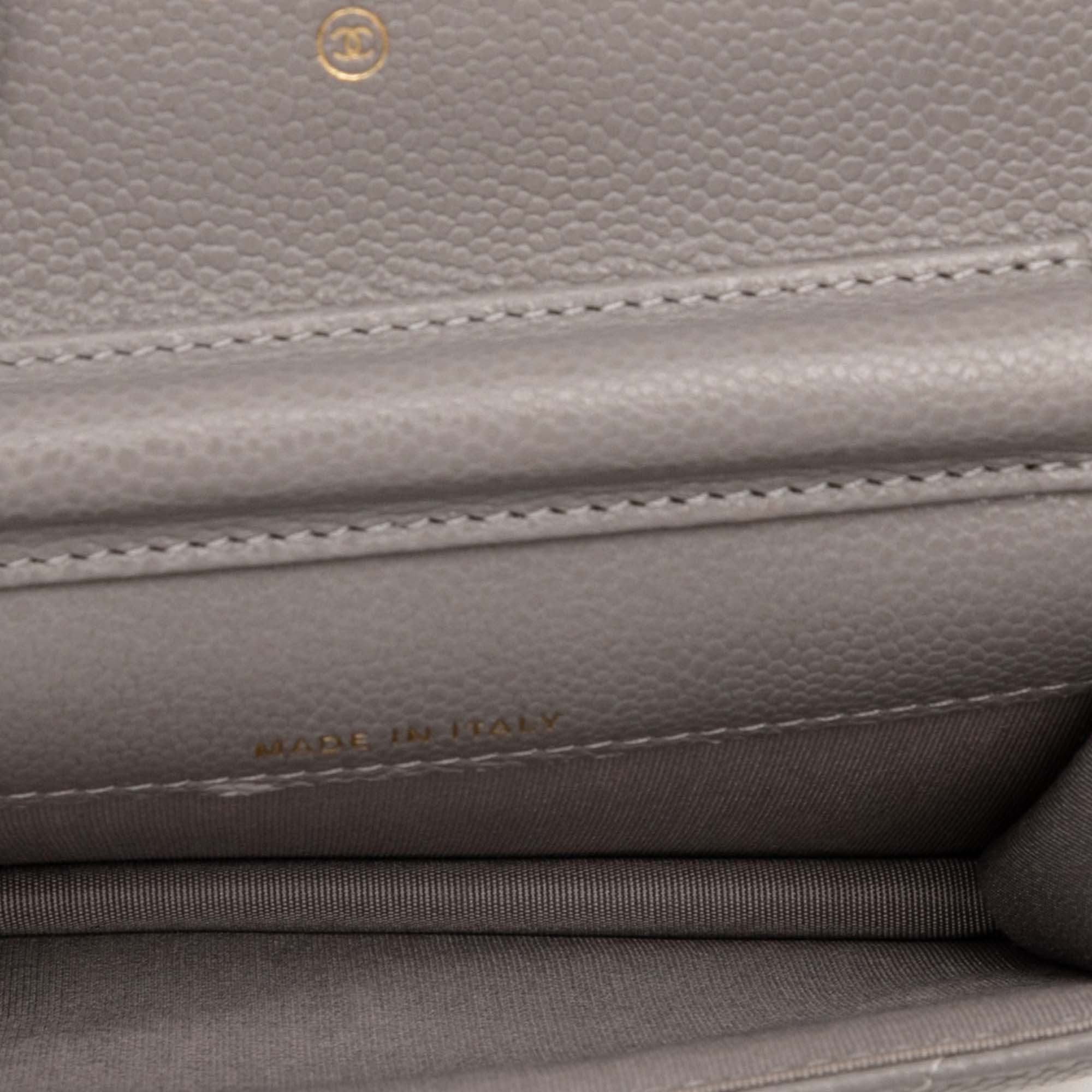 Chanel CC Quilted Caviar Miss Coco Clutch With Chain - image 4