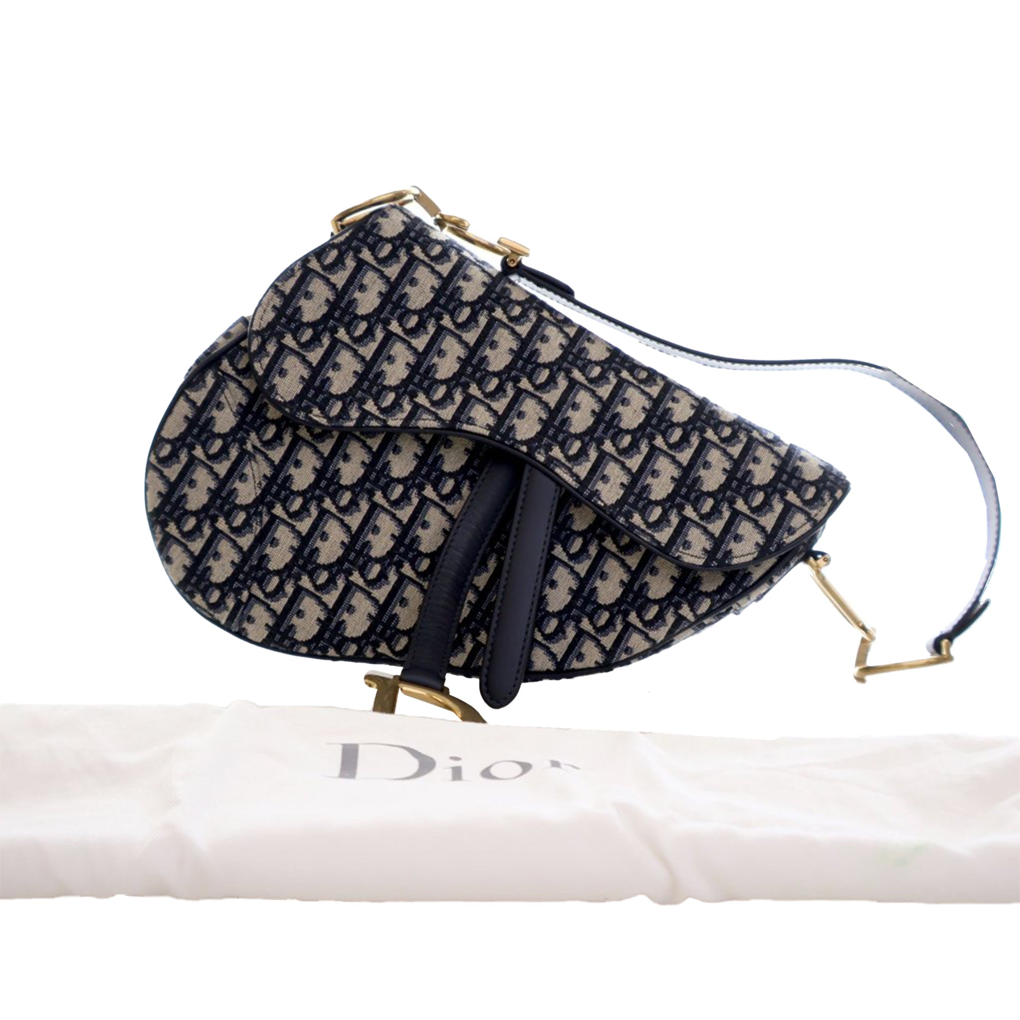 Dior Oblique Canvas Saddle Bag - image 13