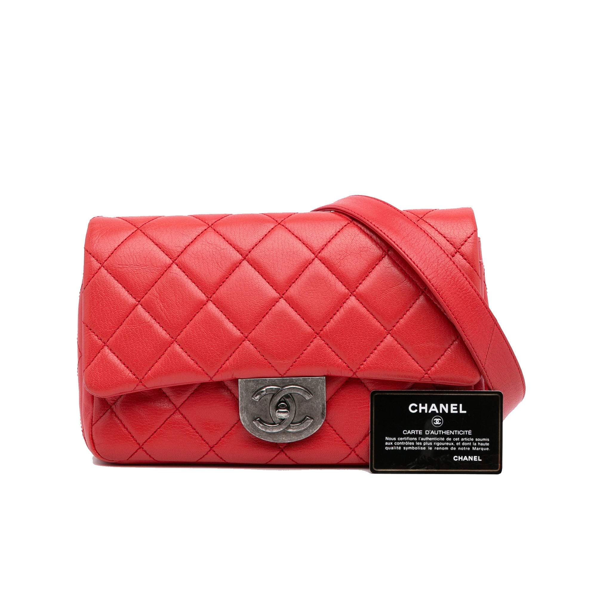 Chanel Small Quilted Goatskin Double Carry Waist Chain Flap - image 15