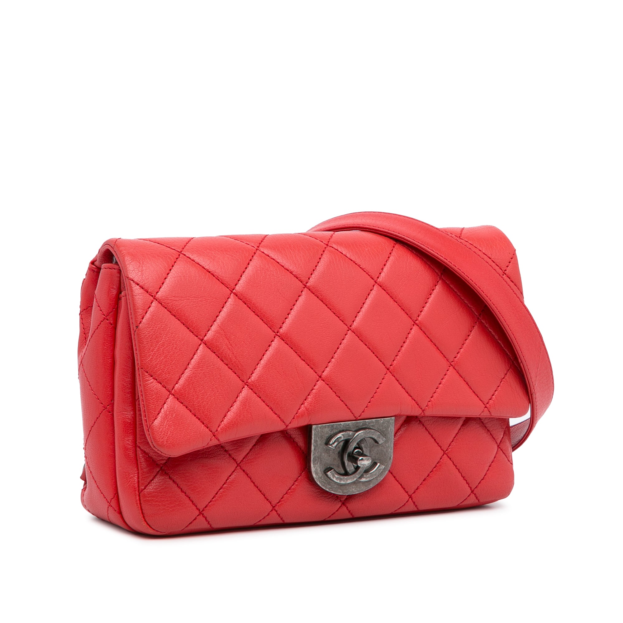 Chanel Small Quilted Goatskin Double Carry Waist Chain Flap - image 2