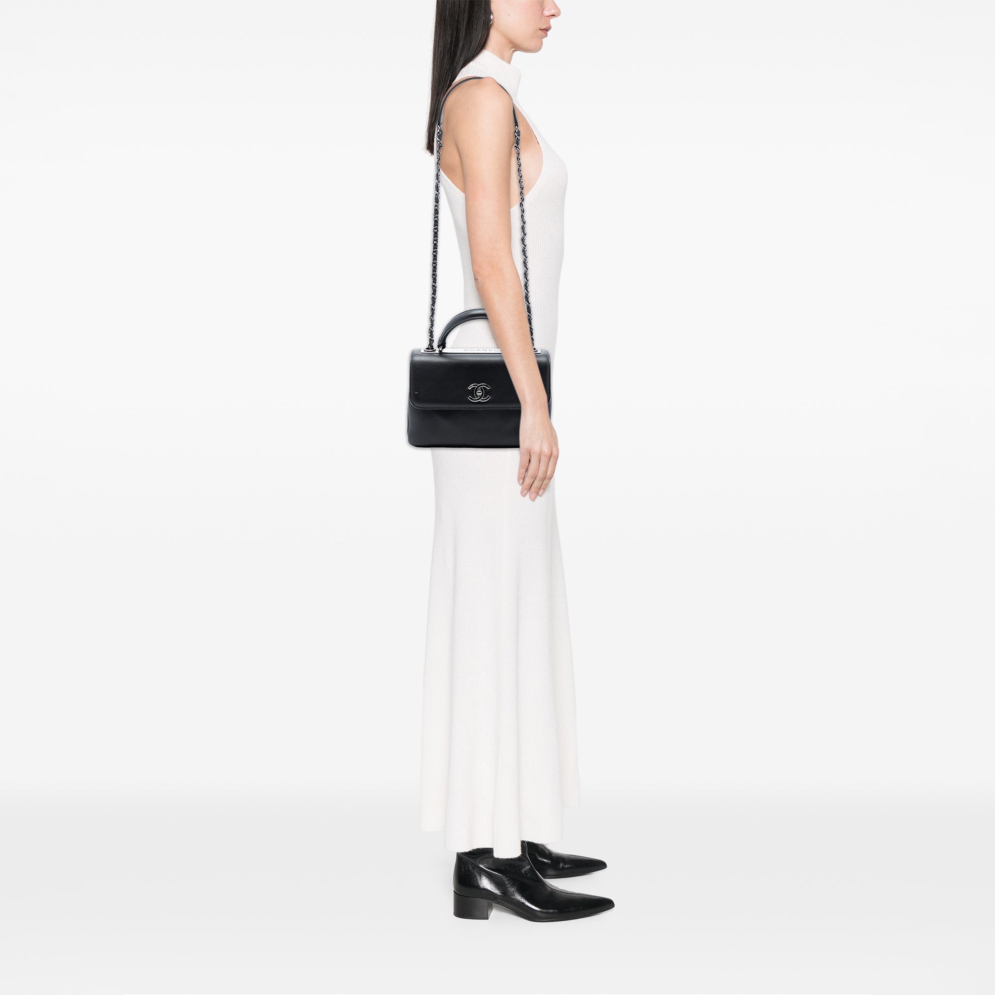 Chanel Small Lambskin Trendy CC Top Handle Bag - image 7