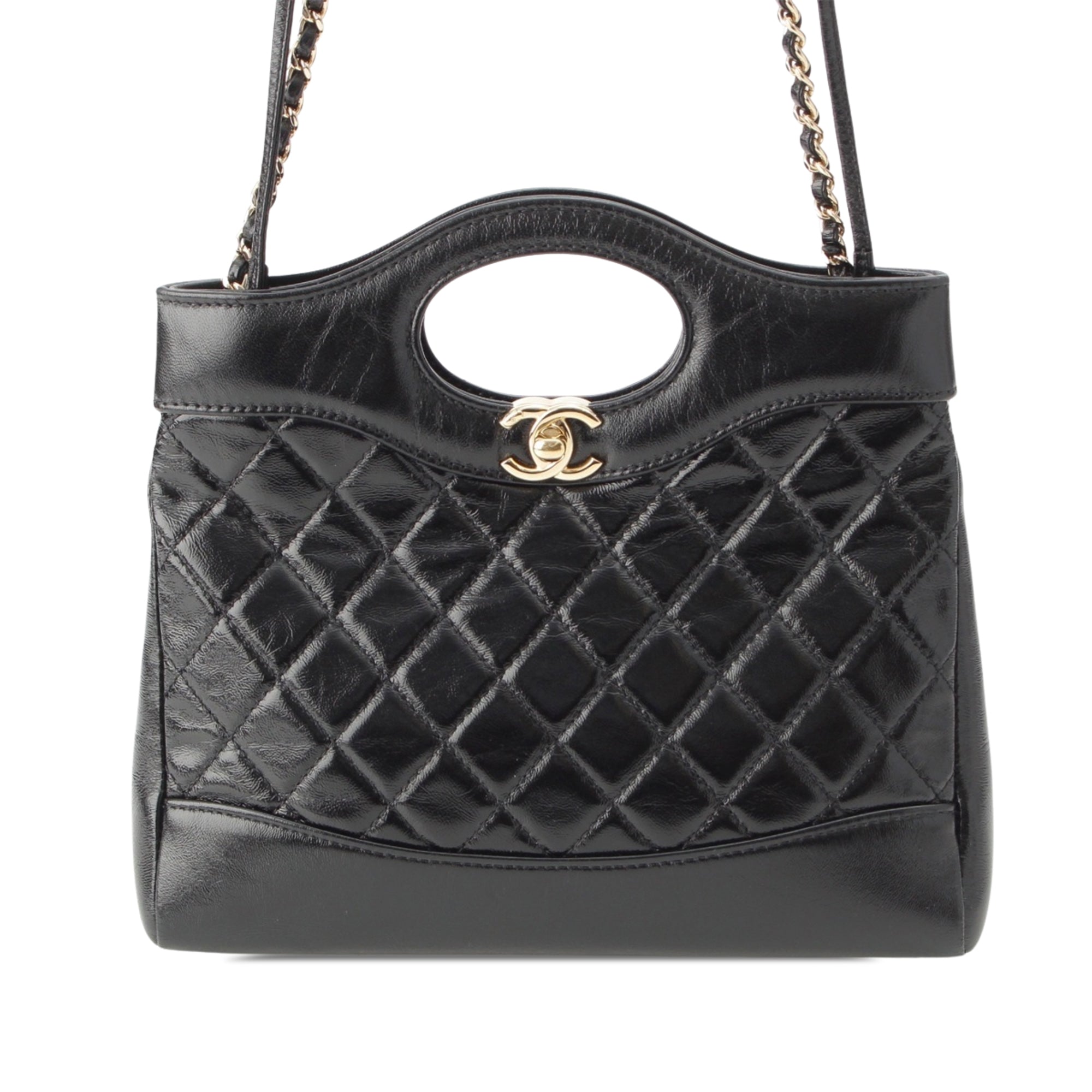 Chanel Mini Quilted Glazed Calfskin 31 Shopping Bag - image 1