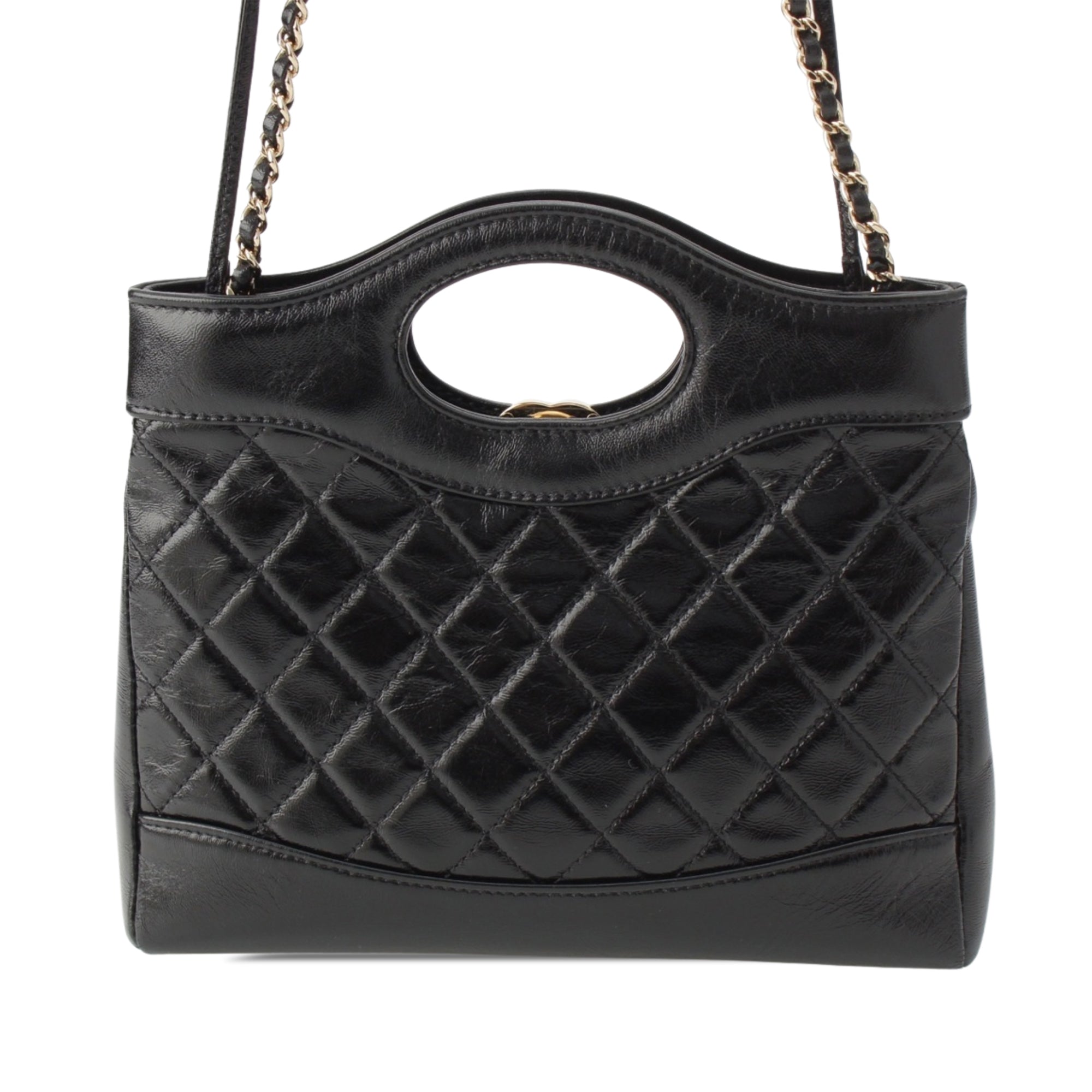 Chanel Mini Quilted Glazed Calfskin 31 Shopping Bag - image 3