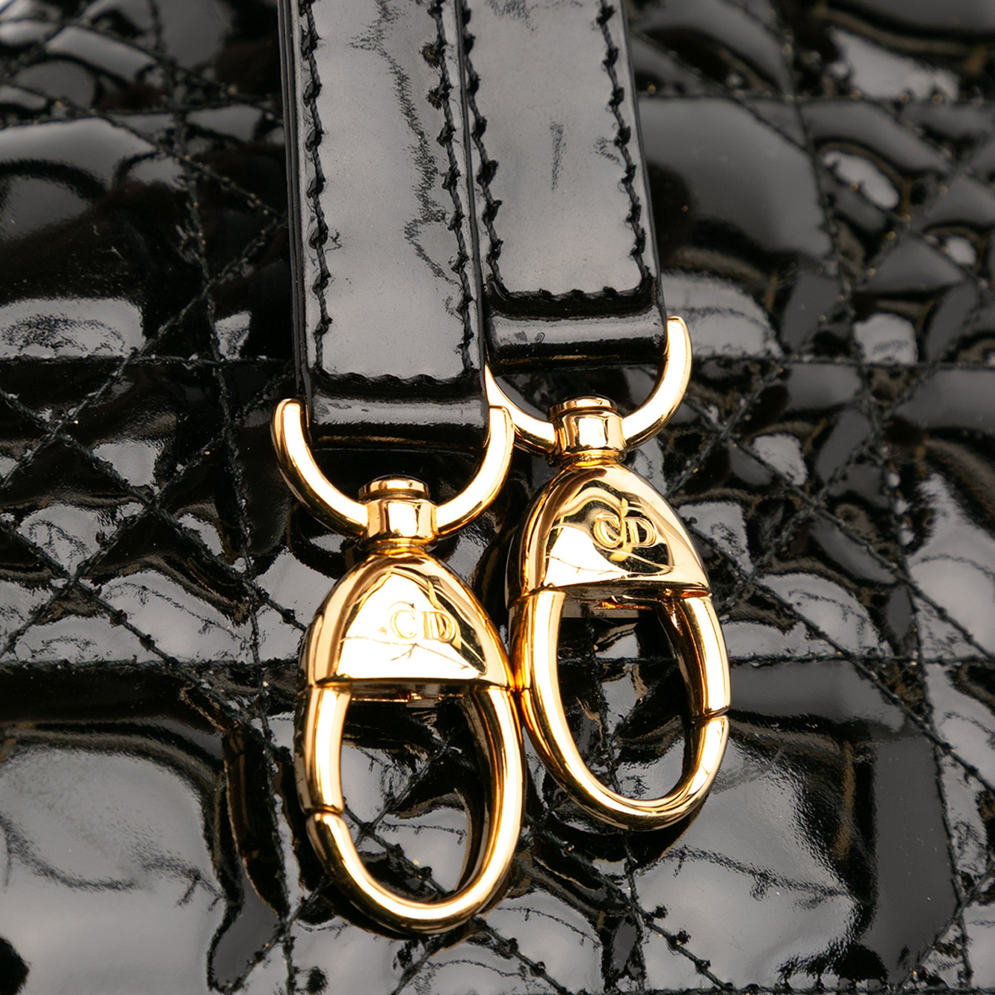 Dior Large Patent Cannage Lady Dior - image 9