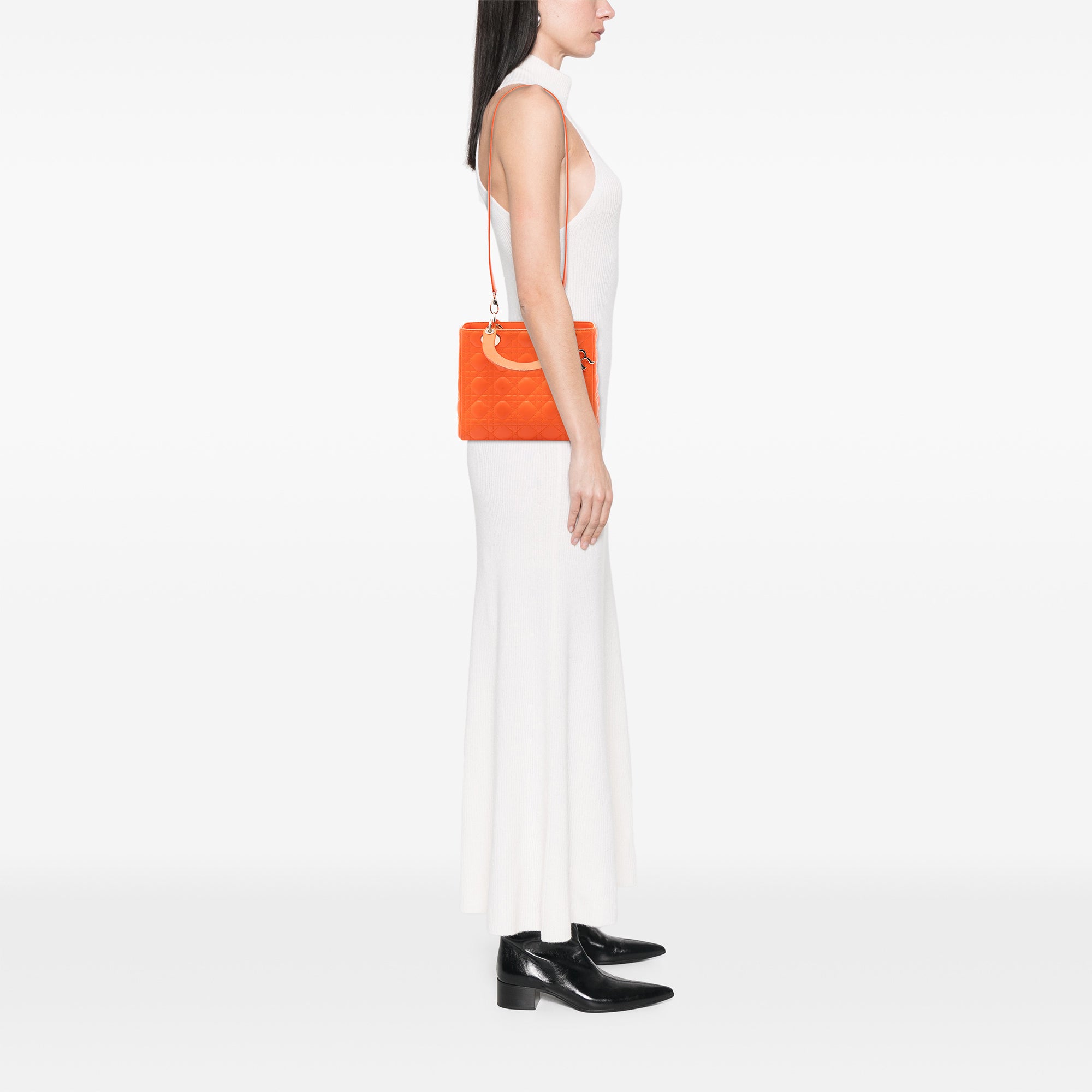 Dior Medium Lambskin Cannage Lady Dior - image 7