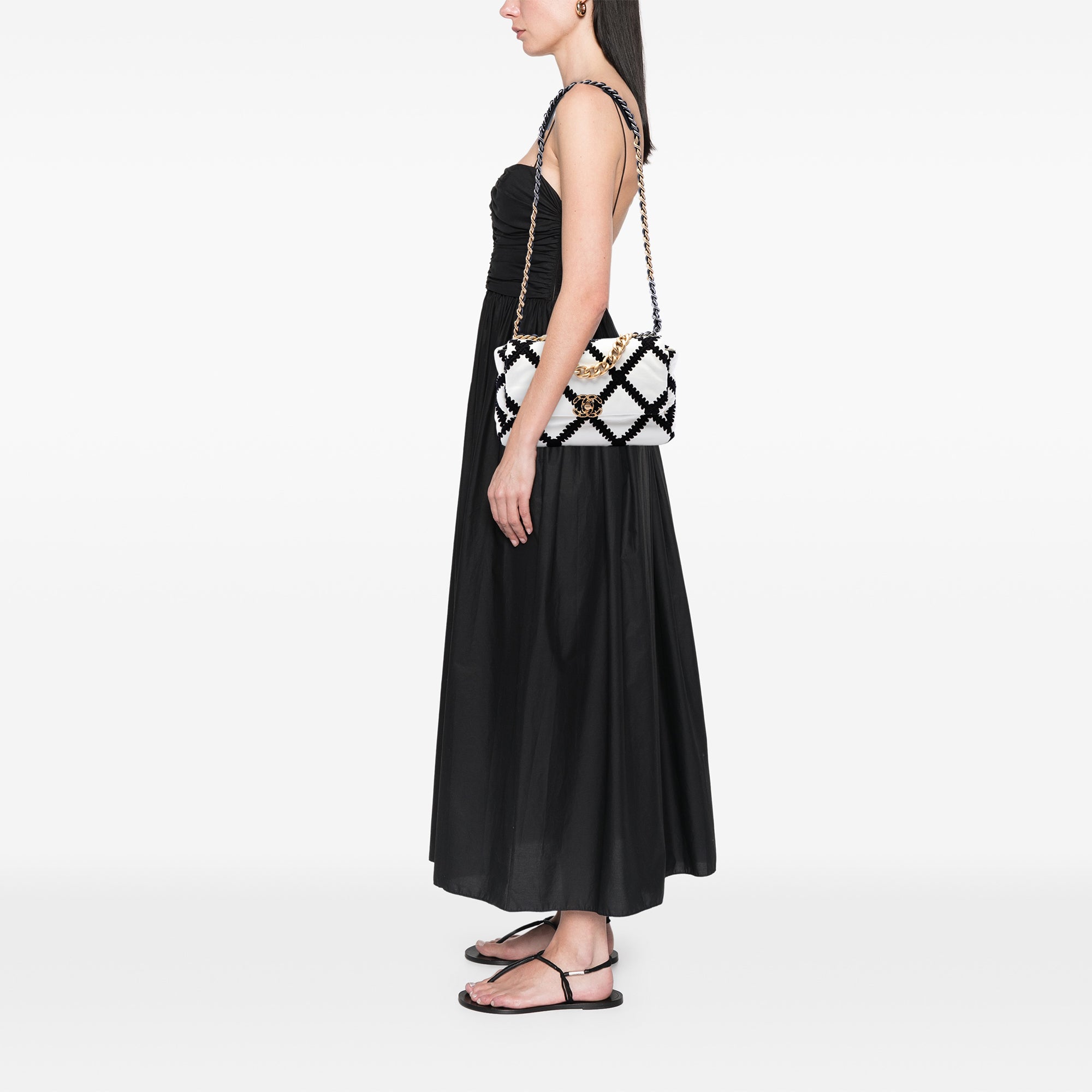 Chanel Large Crochet Calfskin 19 Flap - image 6