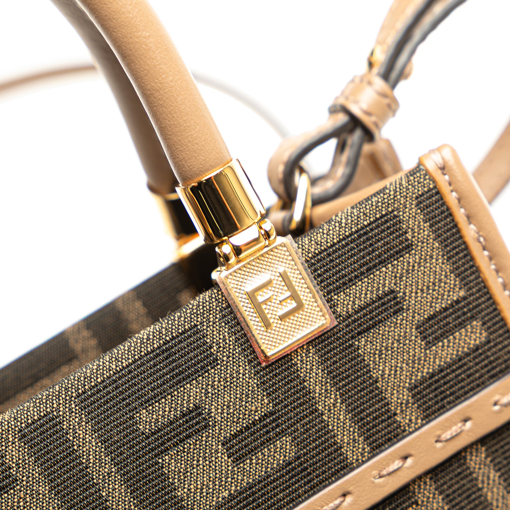 Fendi Mini Zucca Canvas Sunshine Shopper Tote - image 7