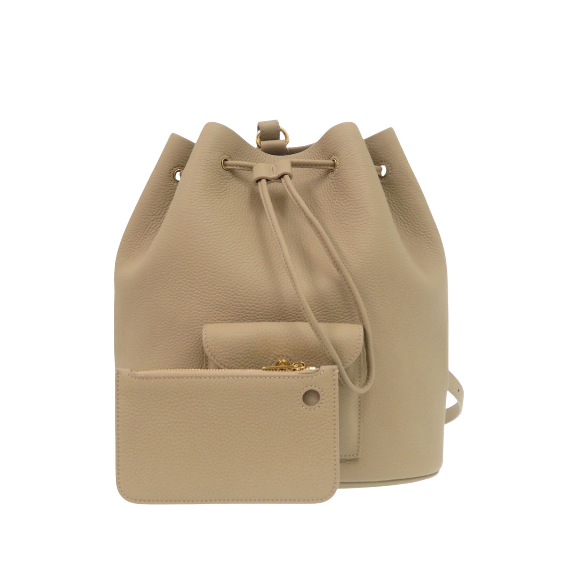 Loro Piana Grained Calfskin Extra Drawstring Backpack - image 13