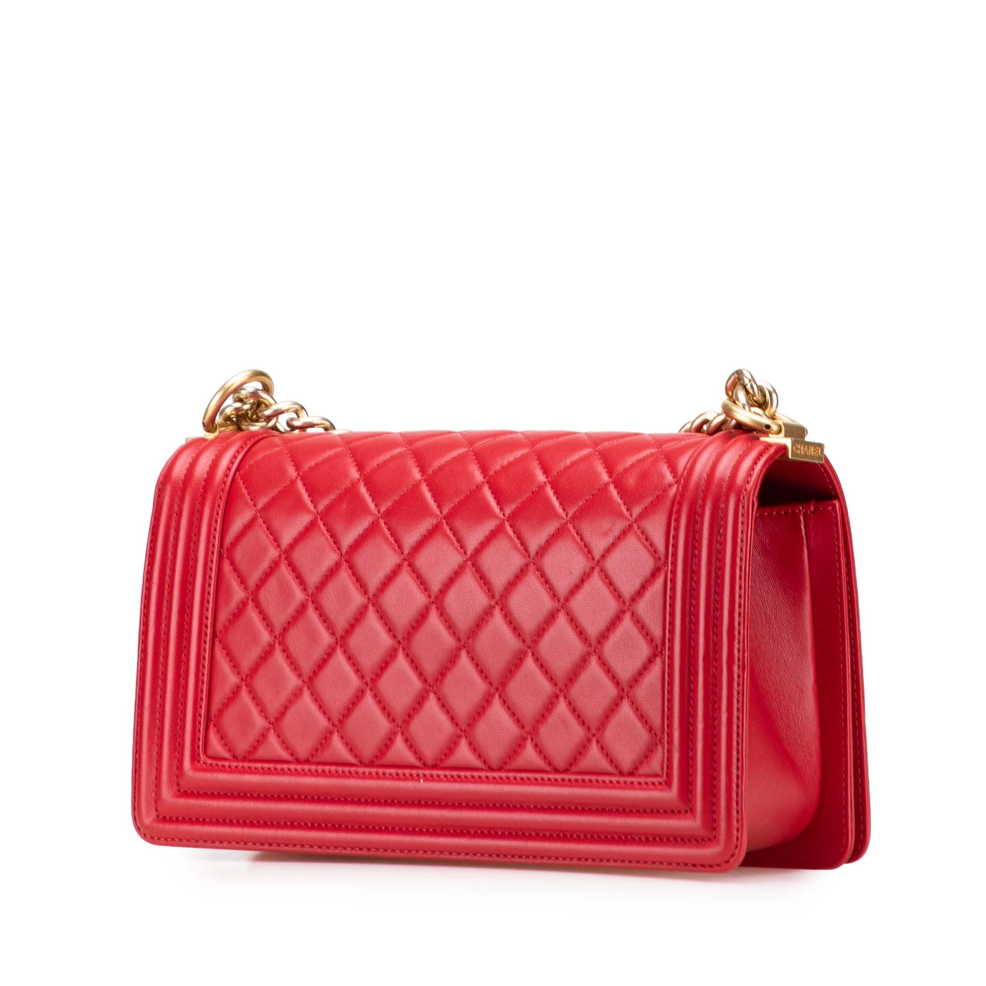 Chanel Old Medium Quilted Lambskin Boy Flap - image 2