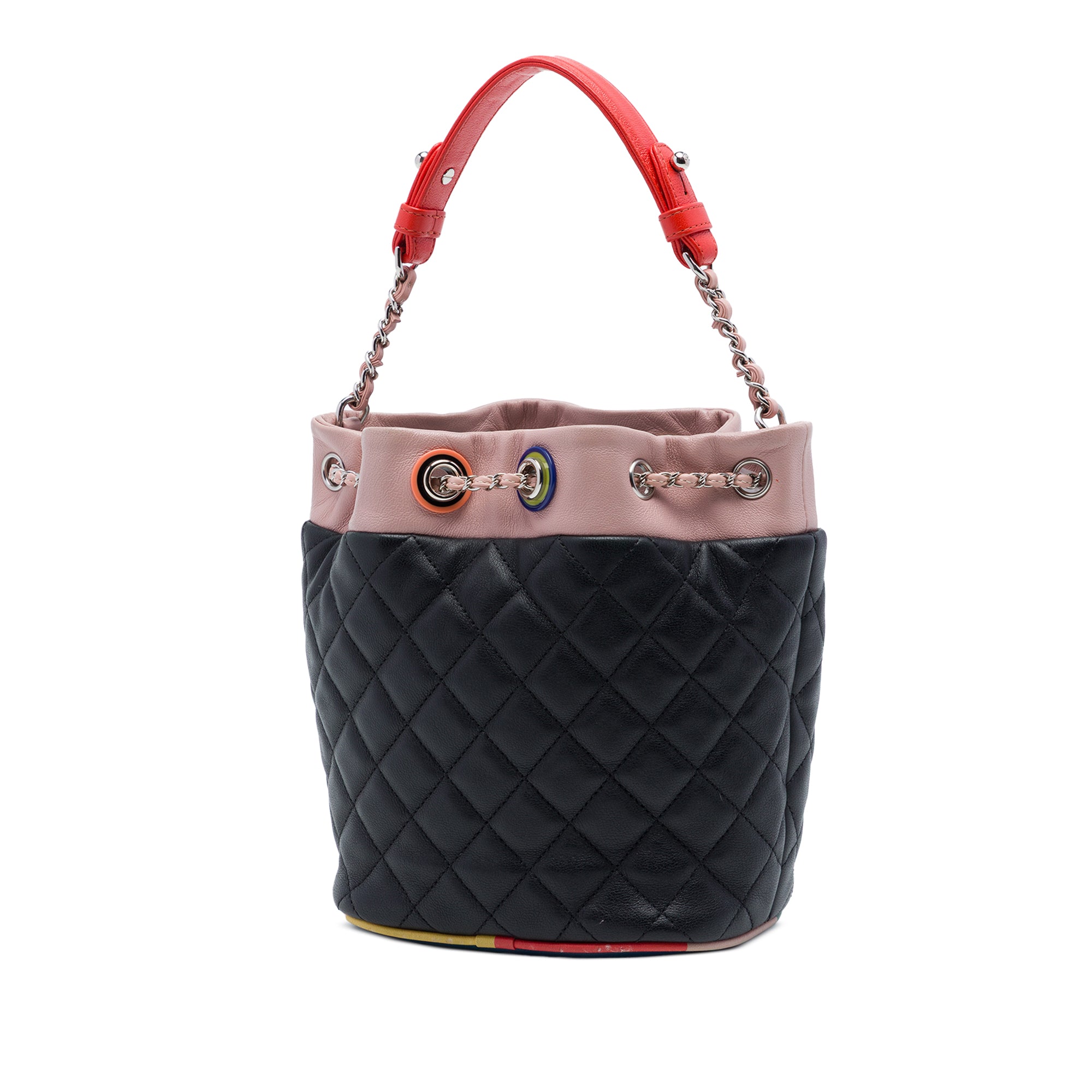 Chanel CC Multicolor Quilted Lambskin Cuba Drawstring Bucket Bag - image 2