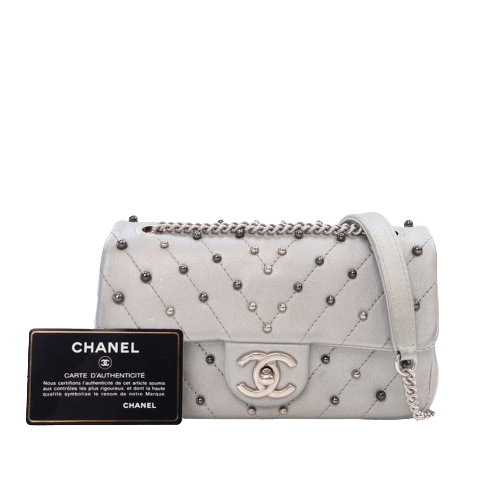 Chanel Mini Rectangular Chevron Lambskin Stud Wars Flap - image 15