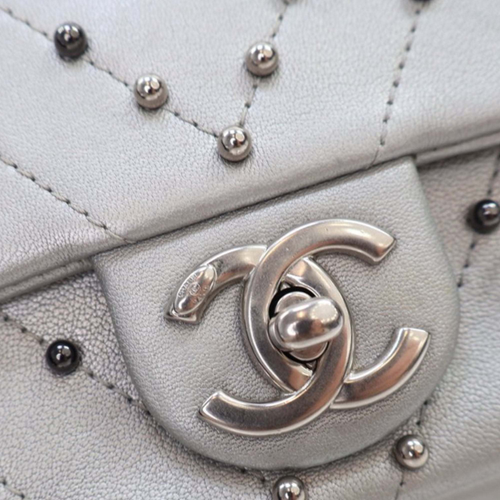 Chanel Mini Rectangular Chevron Lambskin Stud Wars Flap - image 5