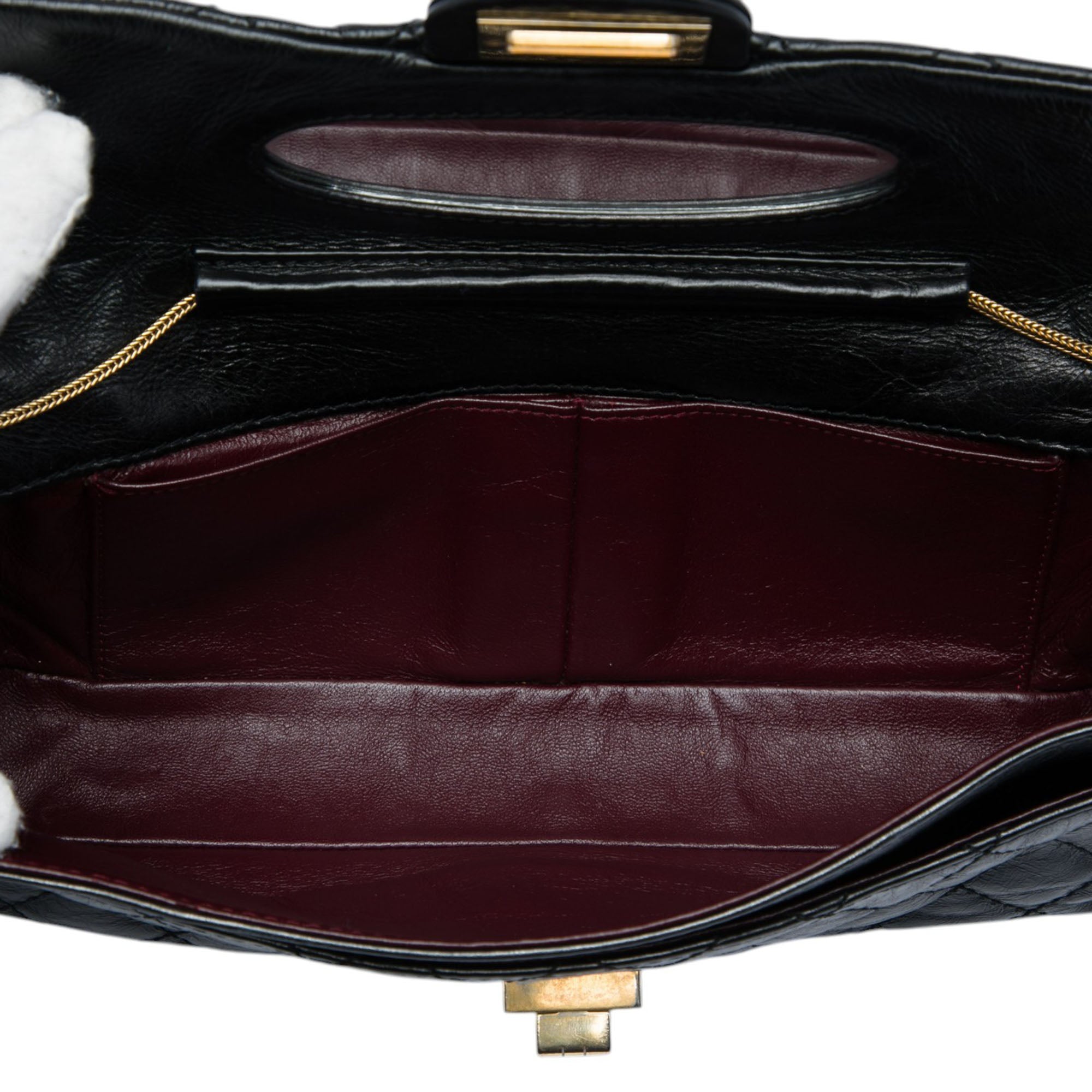 Chanel Quilted Glazed Calfskin Reissue 2.55 East West Single Flap - image 4
