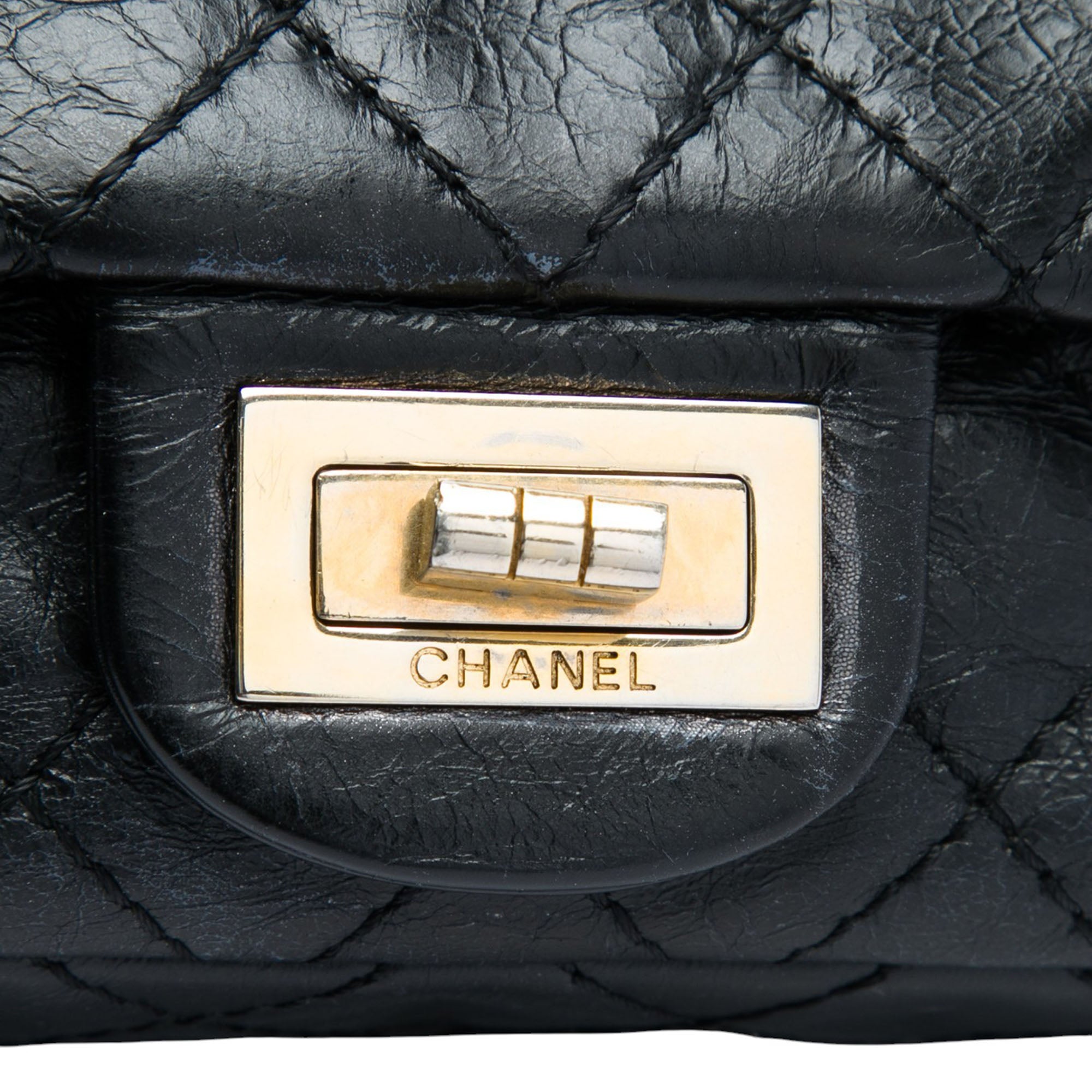 Chanel Quilted Glazed Calfskin Reissue 2.55 East West Single Flap - image 5