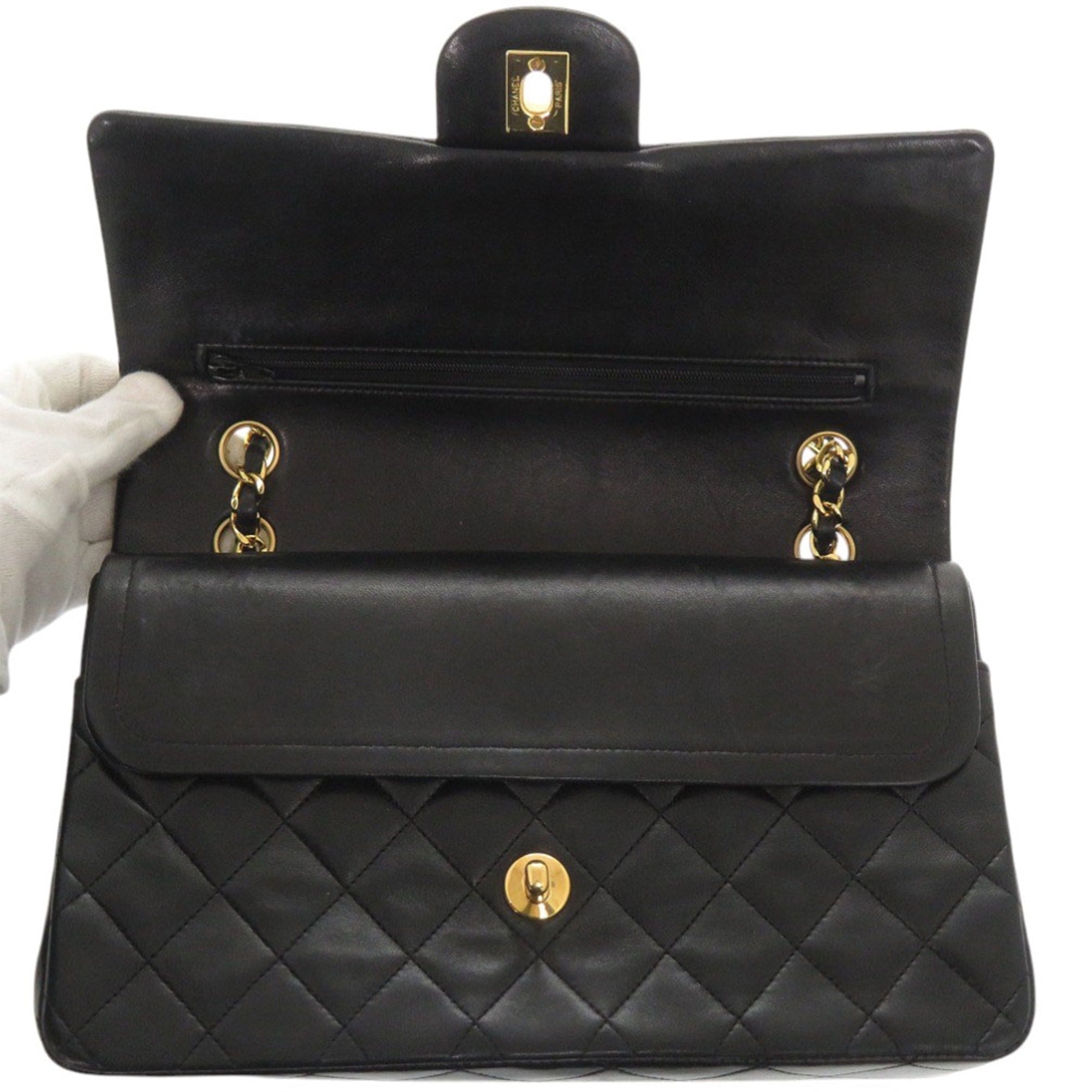 Chanel Medium Classic Lambskin Double Flap - image 13