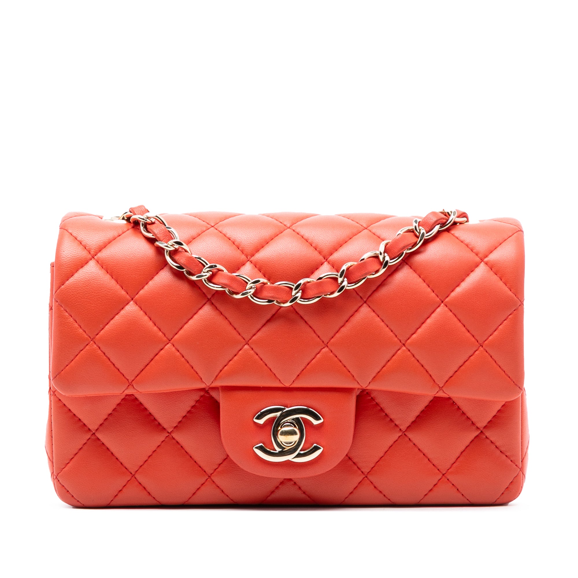 Chanel Mini Rectangular Classic Lambskin Single Flap - image 1