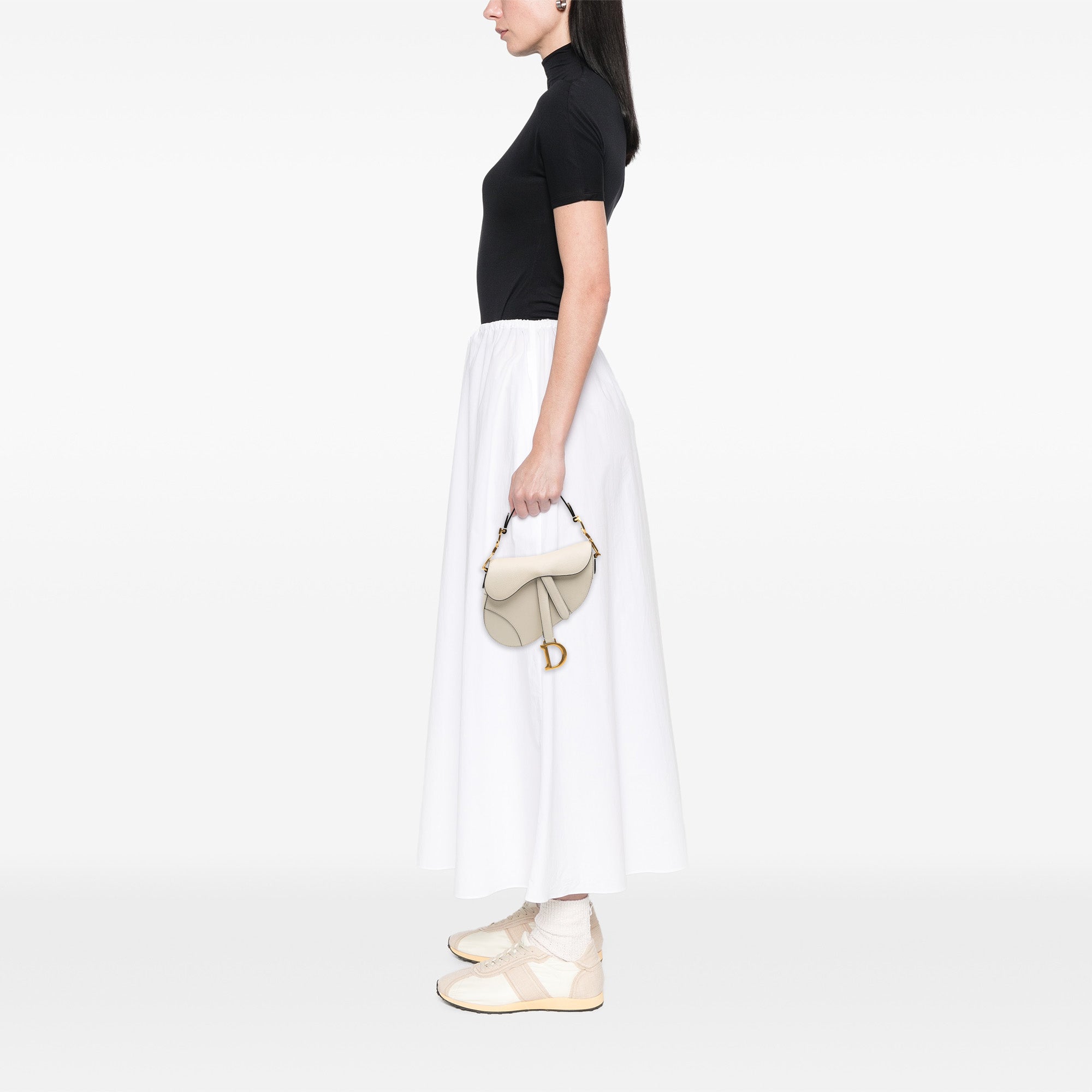 Dior Mini Grained Calfskin Saddle Bag - image 8