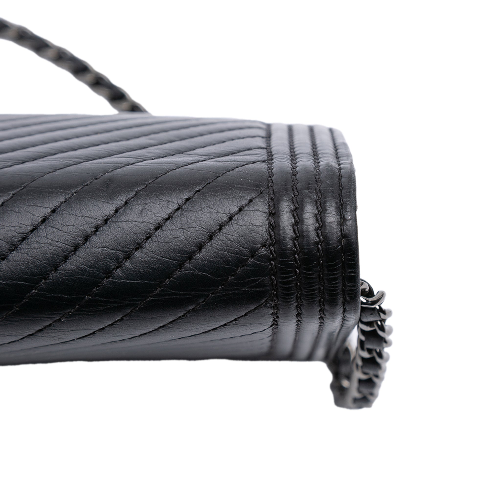 Chanel Chevron Lambskin Boy Wallet on Chain - image 9