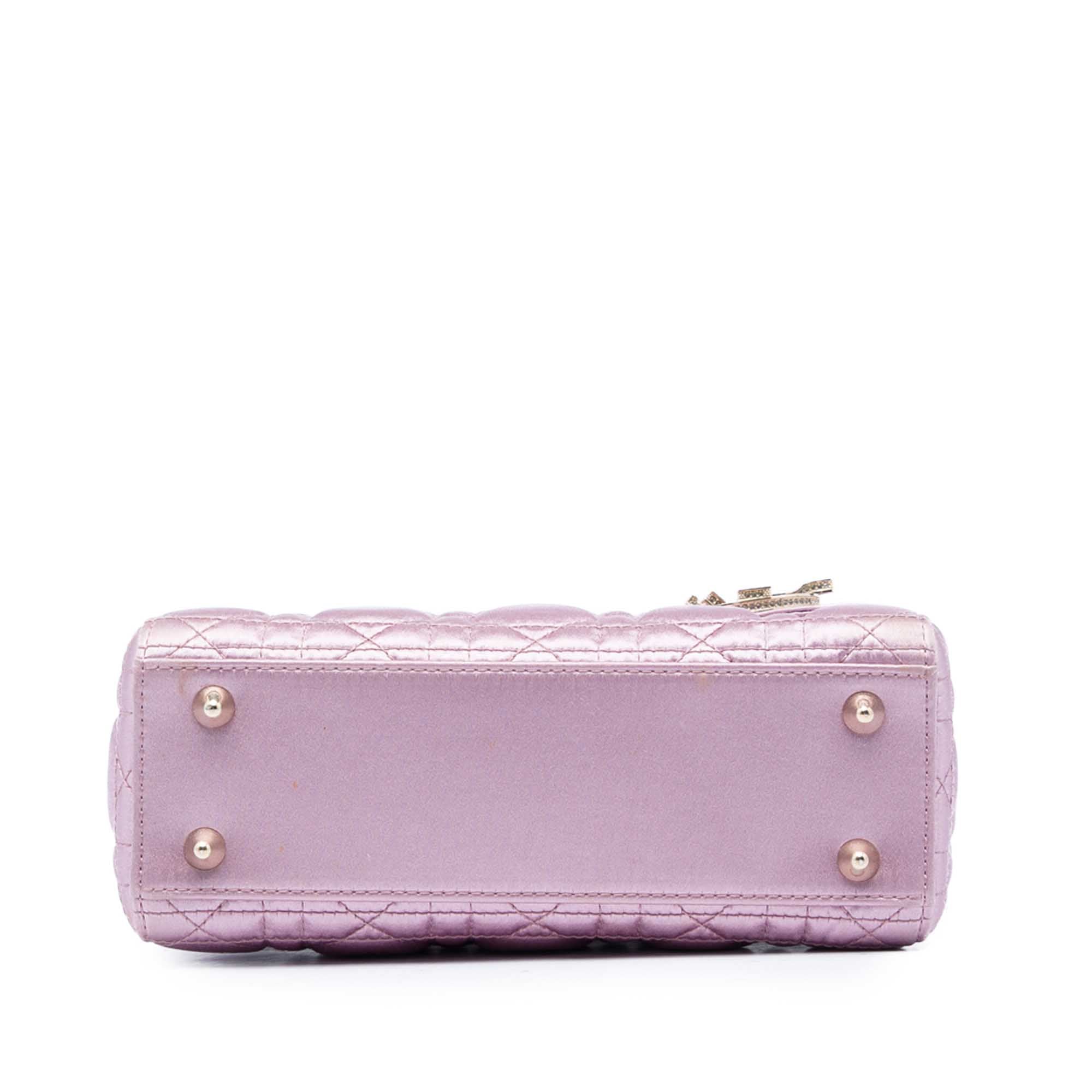 Dior Small Satin Cannage Swarovski Lady Dior - image 3