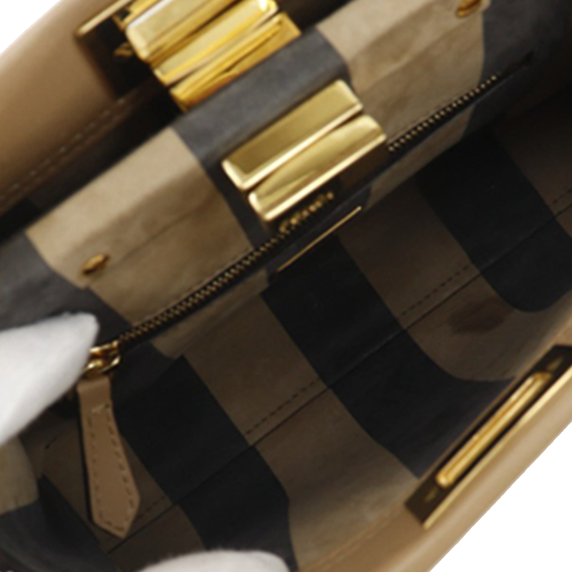 Fendi Mini Nappa Flower Inlay Peekaboo Iconic Satchel - image 4